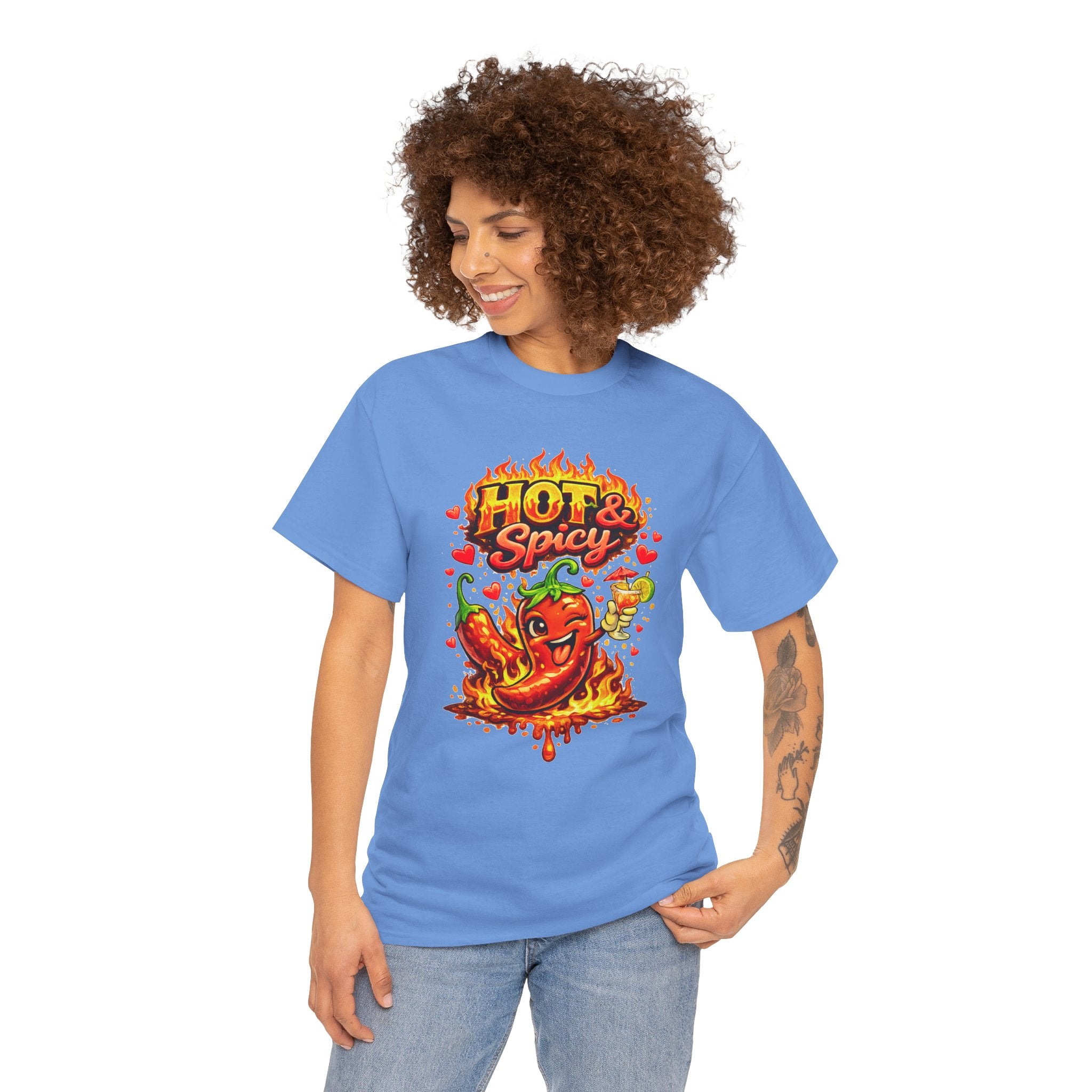 Hot & Spicy Pepper Shirt, Funny Chili Graphic Tee, Cute Food Lover T-Shirt, Spicy Gift
