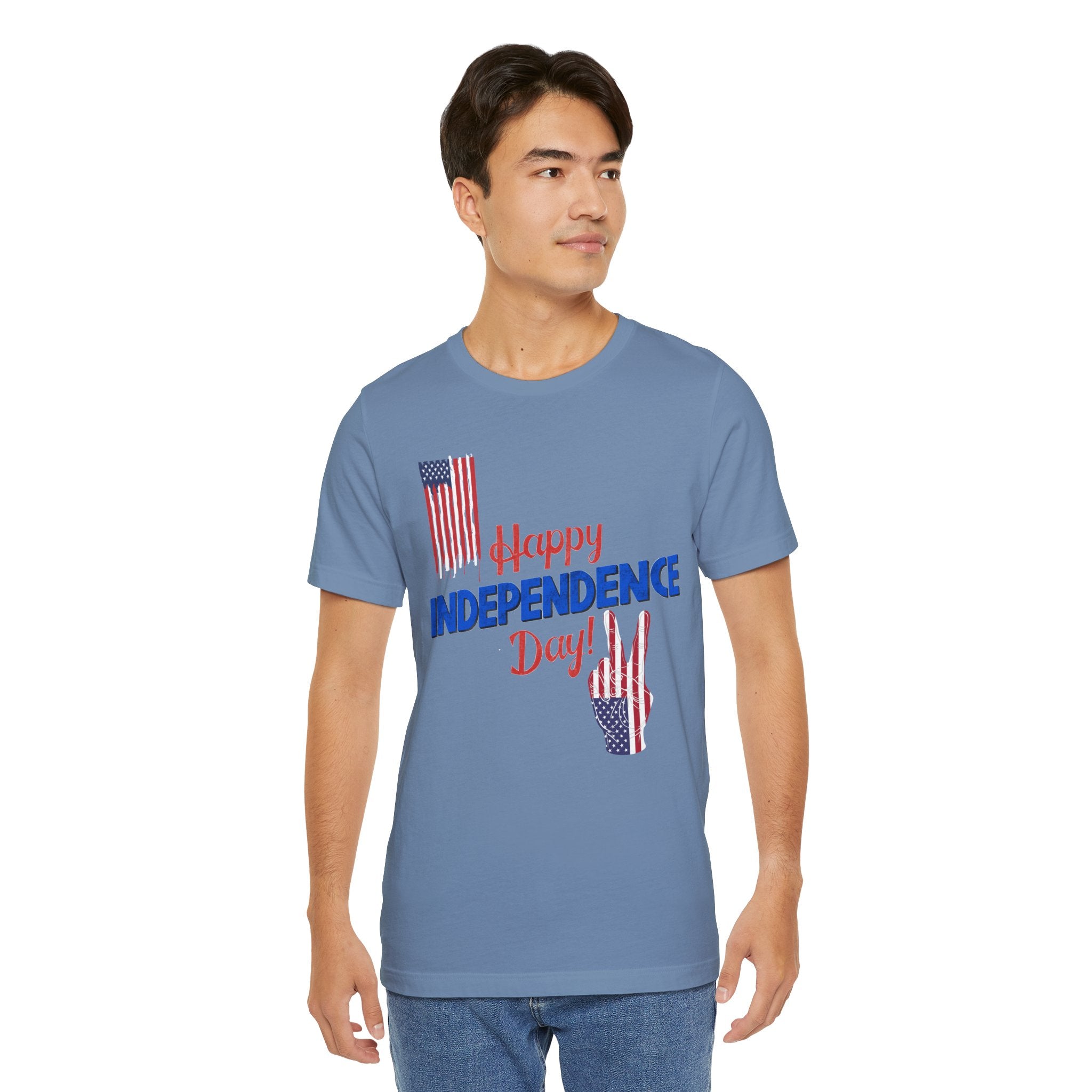 Happy Independence Day Shirt, Patriotic 4th of July T-Shirt, USA Flag Shirt, American Independence Day Tee
