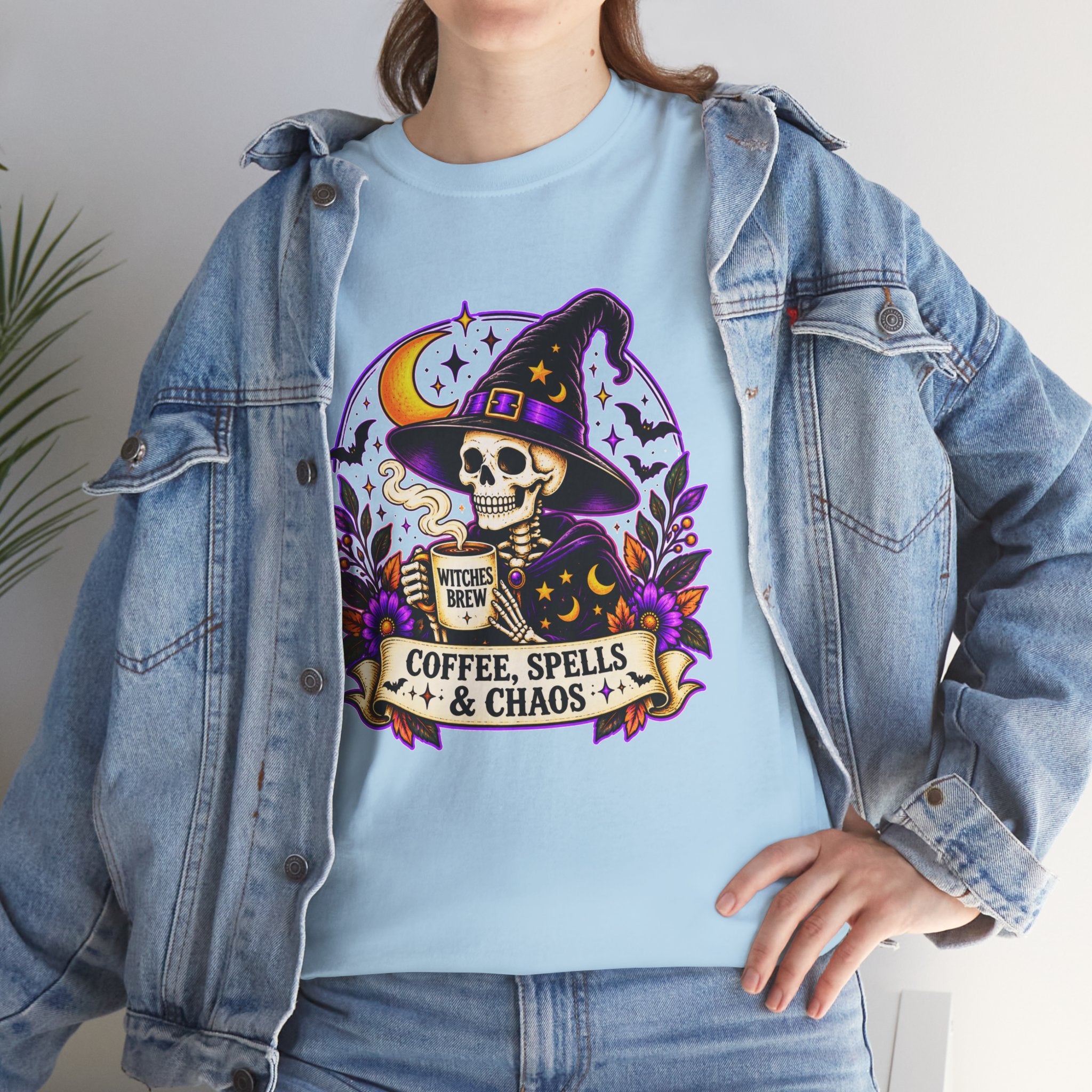 Halloween Skeleton Witch Shirt | Spooky Graphic Tee