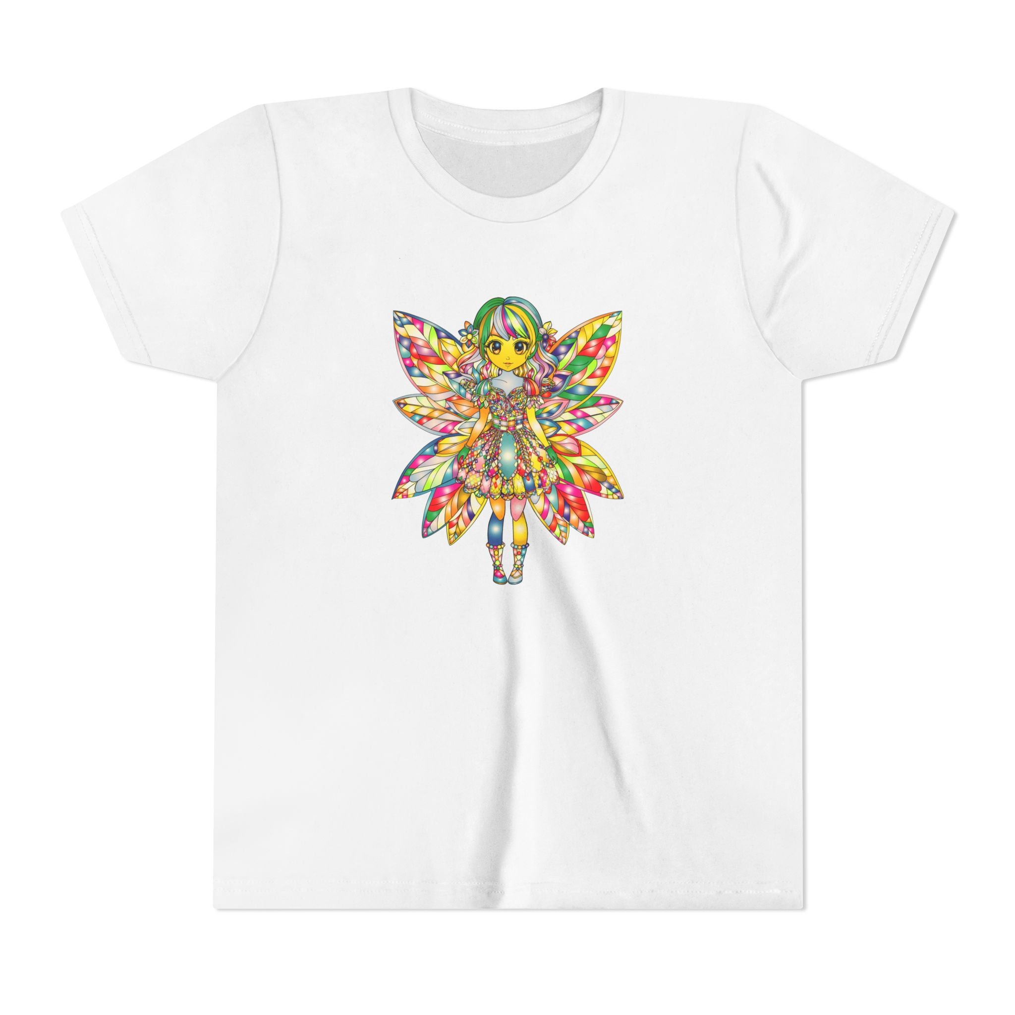 Rainbow Fairy Shirt for Girls, Magical Fairy Kids Tee, Cute Fantasy T-Shirt, Colorful Fairy Gift