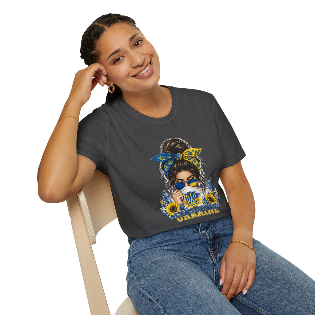 Ukraine Sunflower Bandana T-Shirt — Stylish Patriotic Graphic Tee