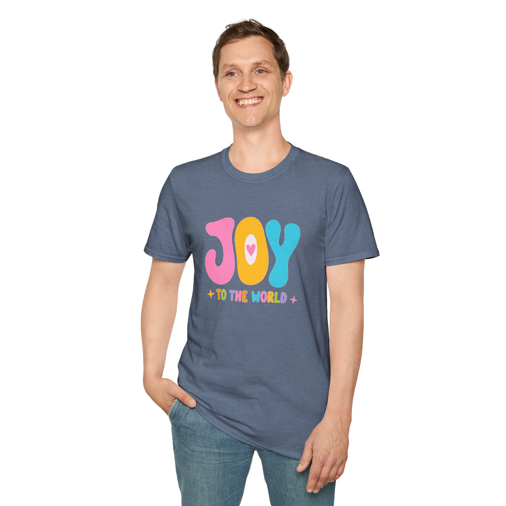 Joy to the World T-Shirt — Colorful Holiday Christmas Tee
