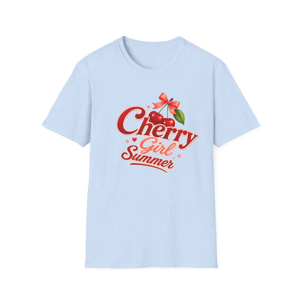 Cherry Girl Summer T-Shirt | Cute Retro Cherry Tee | Coquette Aesthetic Shirt | Summer Graphic Tee | Trendy Women's Shirt