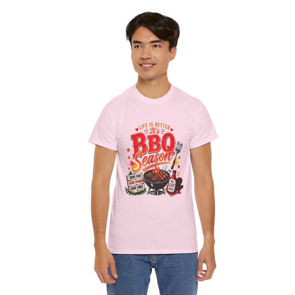 BBQ Season T-Shirt | Life Is Better It's BBQ Season Tee | Funny Grill Shirt | Summer Cookout Shirt | Barbecue Lover Gift | Backyard BBQ Tee
