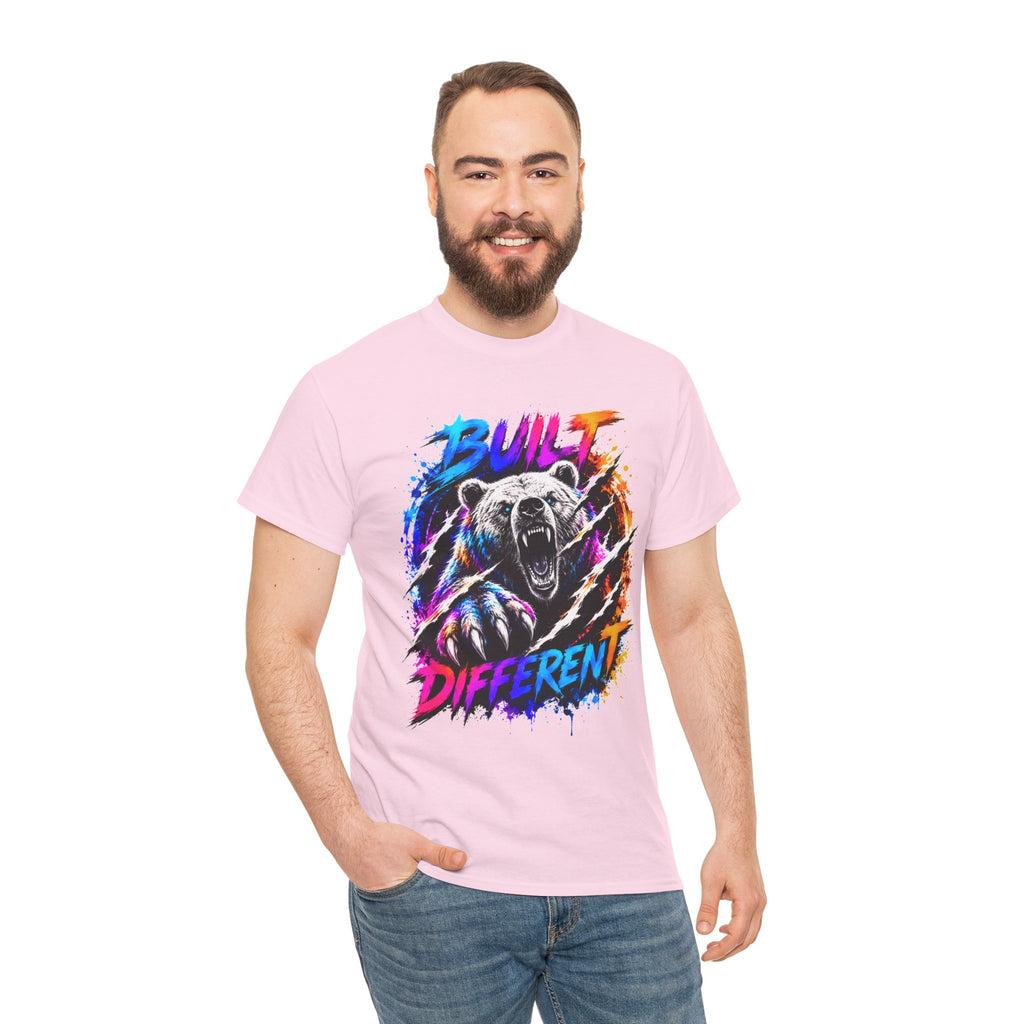 Built Different Bear T-Shirt — Bold Retro Grunge Graphic Tee