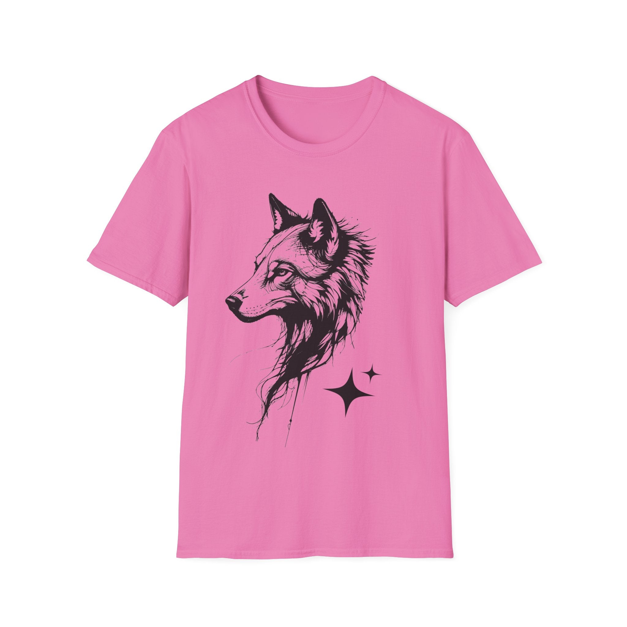 Wolf T Shirt, Mystic Wolf Graphic Tee, Forest Animal Shirt, Minimalist Wolf Head Shirt, Unisex Nature T-Shirt, Wildlife Gift, Boho Wolf Tee