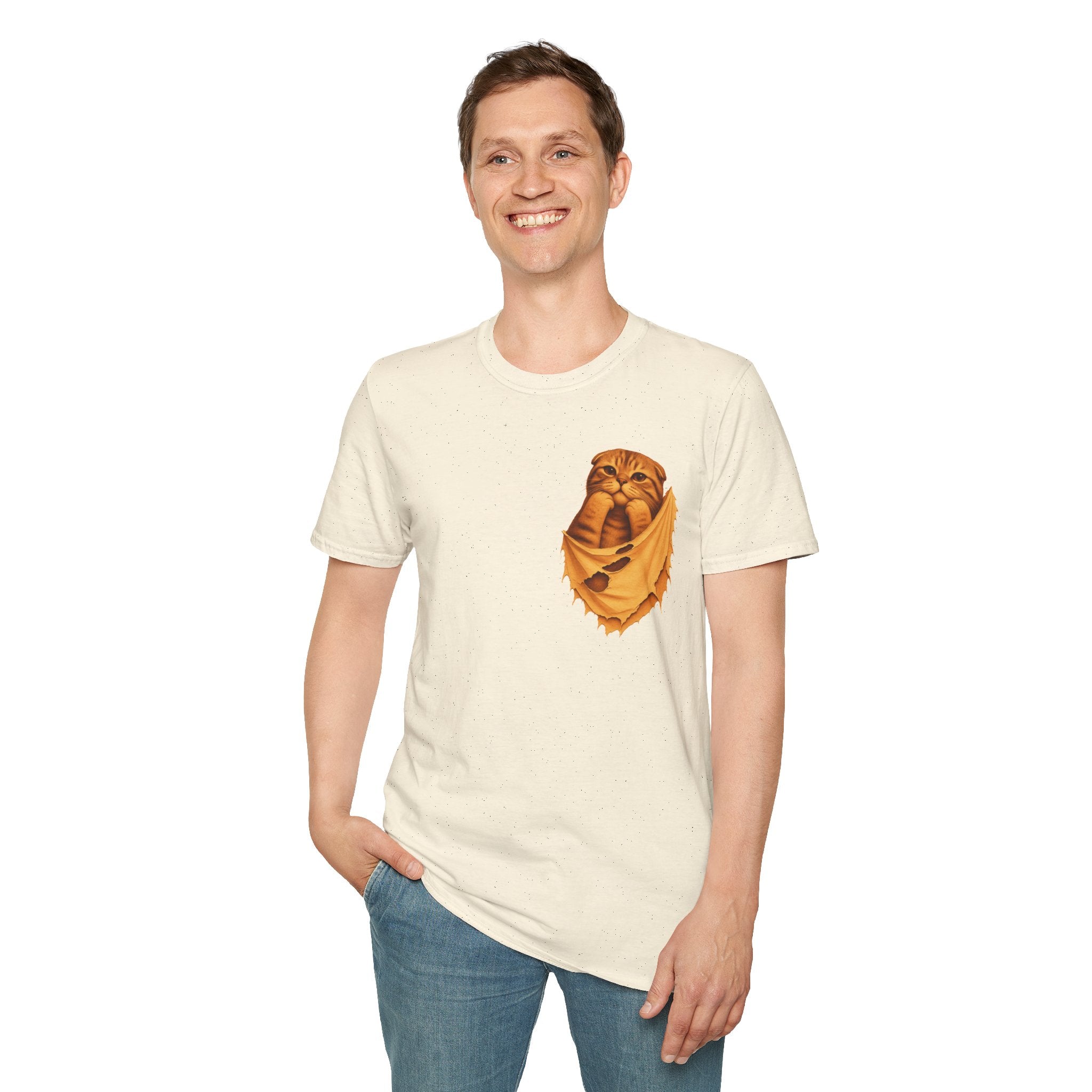 Cat in a Pocket T-Shirt — Cute Pocket Kitten Graphic Tee