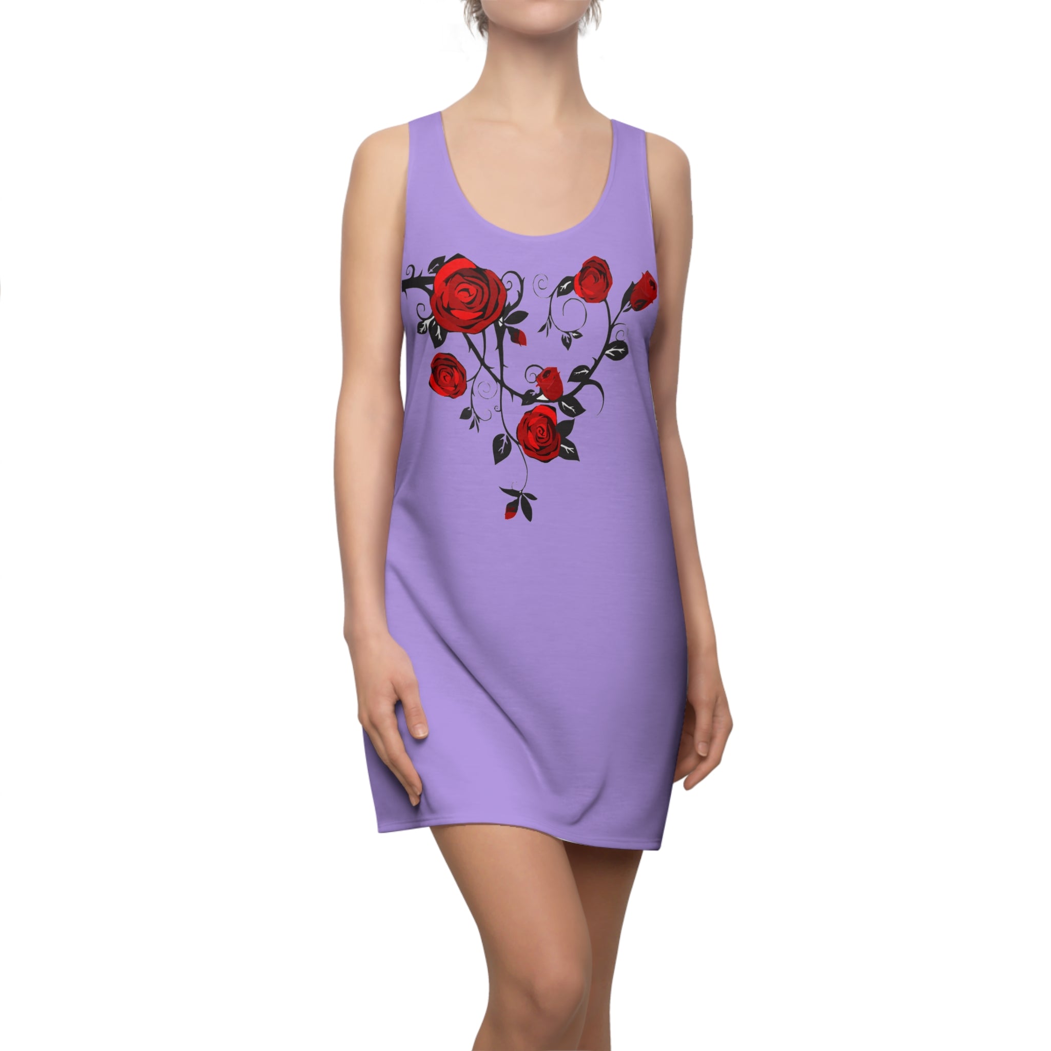 Lavender Rose Floral Dress | Women's Lightweight Summer Sundress