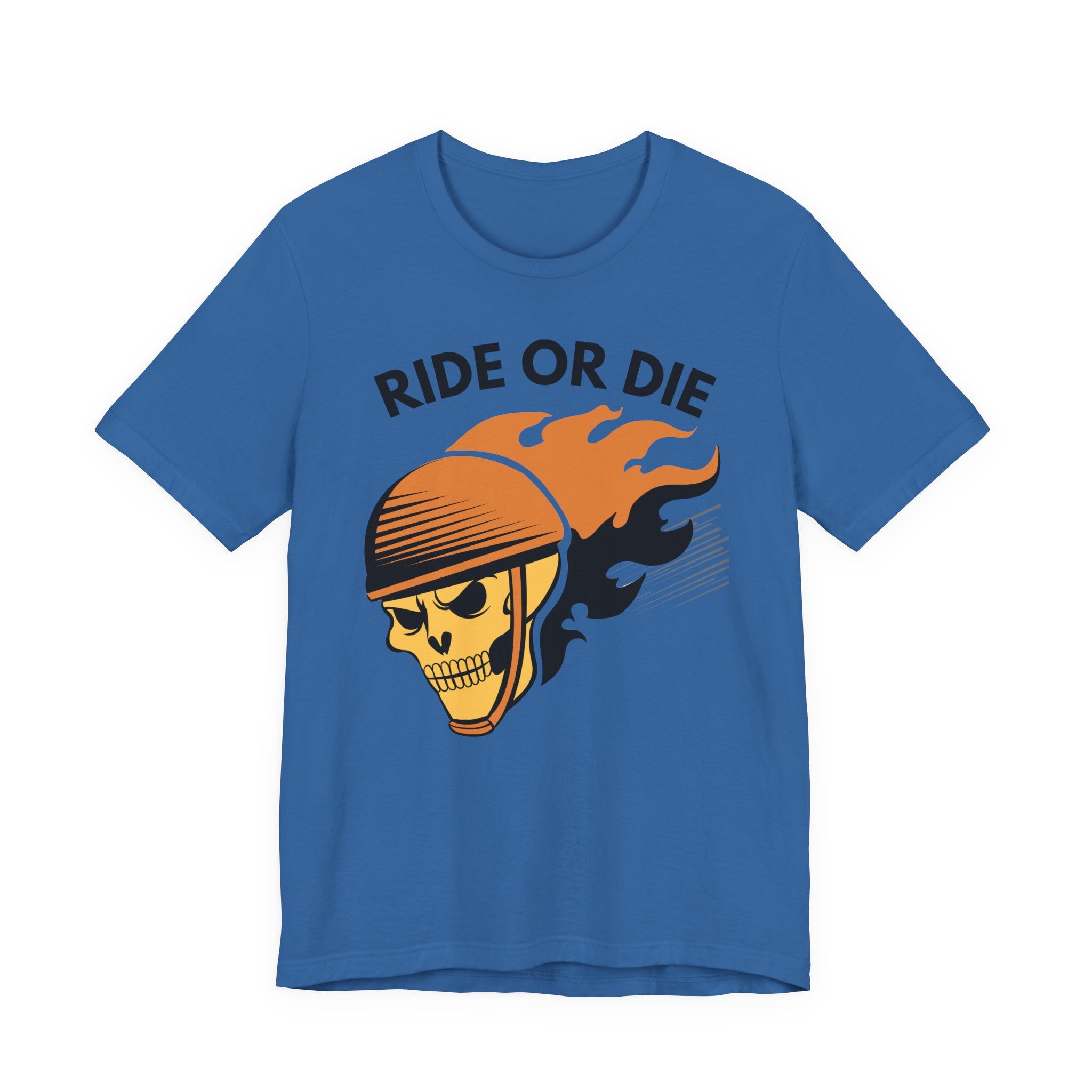 Ride or Die Skull Helmet T-Shirt | Biker Graphic Tee for Men | Vintage Motorcycle Shirt