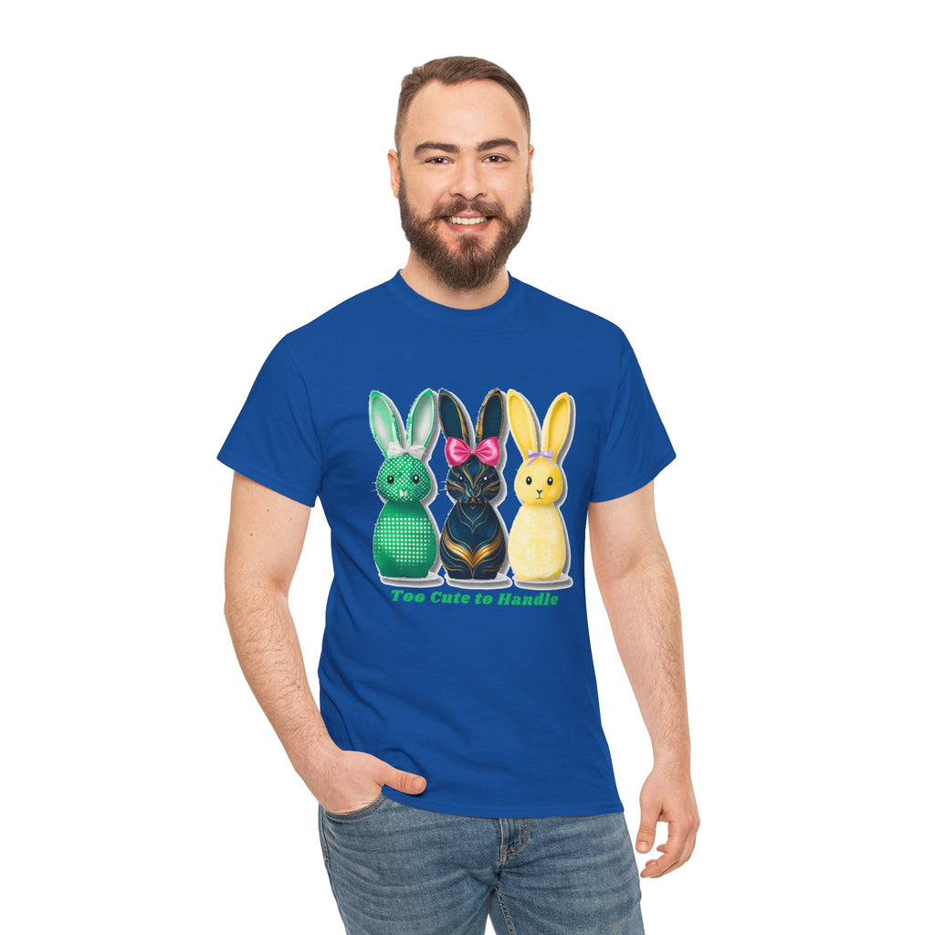 Funny Easter Bunny Shirt, Too Cute To Handle Tee, Cute Bunny Shirt, Easter Gift for Women, Spring Rabbit T-Shirt, Easter Outfit
