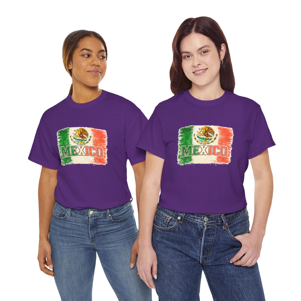 Mexico Flag Vintage T-Shirt — Distressed Mexican Emblem Tee