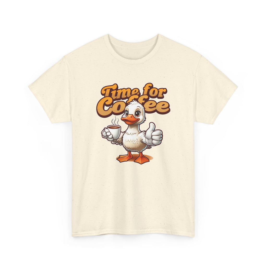 Time for Coffee Duck Shirt, Funny Duck T-Shirt, Cute Animal Graphic Tee, Coffee Lover Shirt, Unisex Funny Tee, Gift Idea