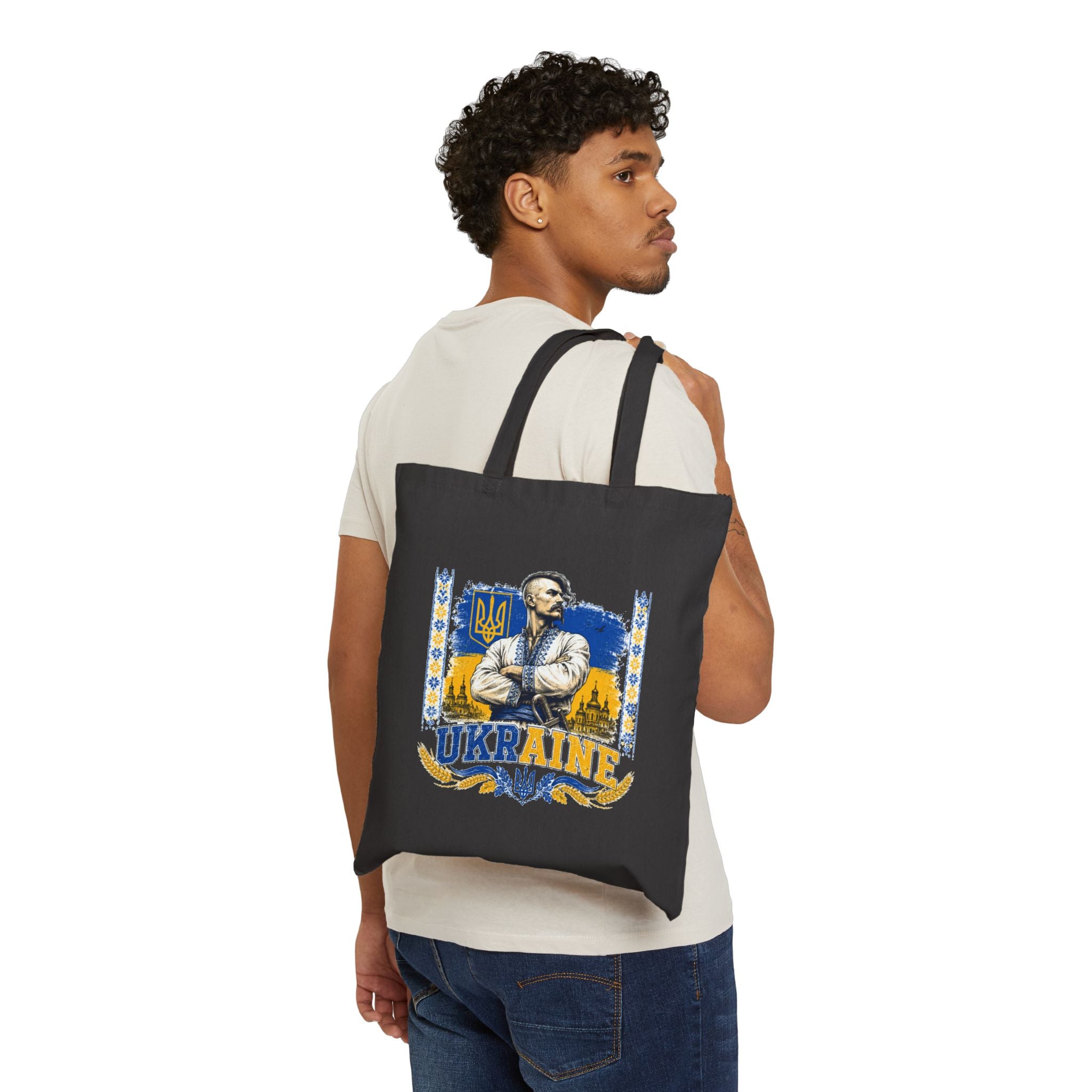 Ukraine Pride Canvas Tote Bag — Patriotic Ukrainian Design