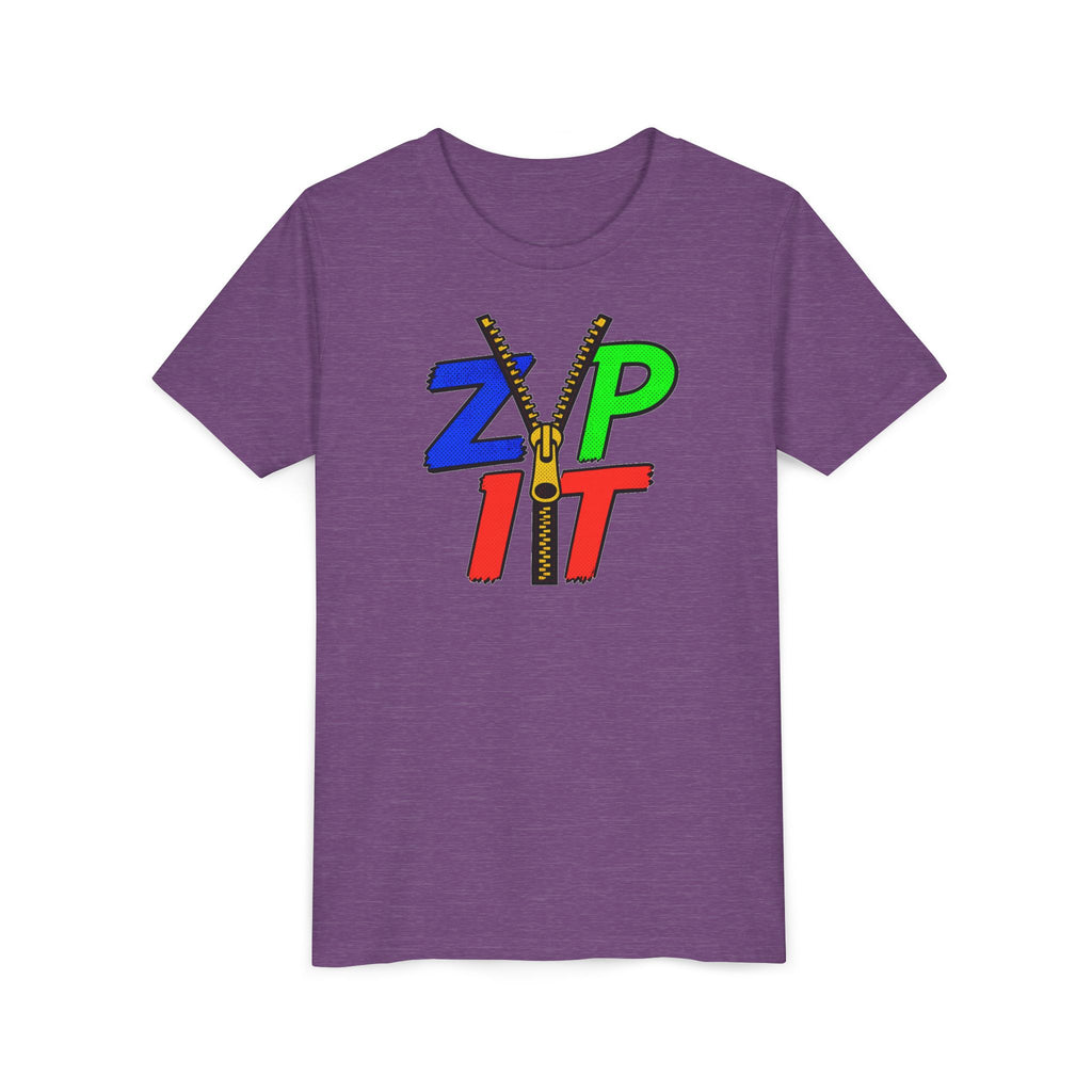 Youth Tee - "Zip It" Colorful Zipper Graphic