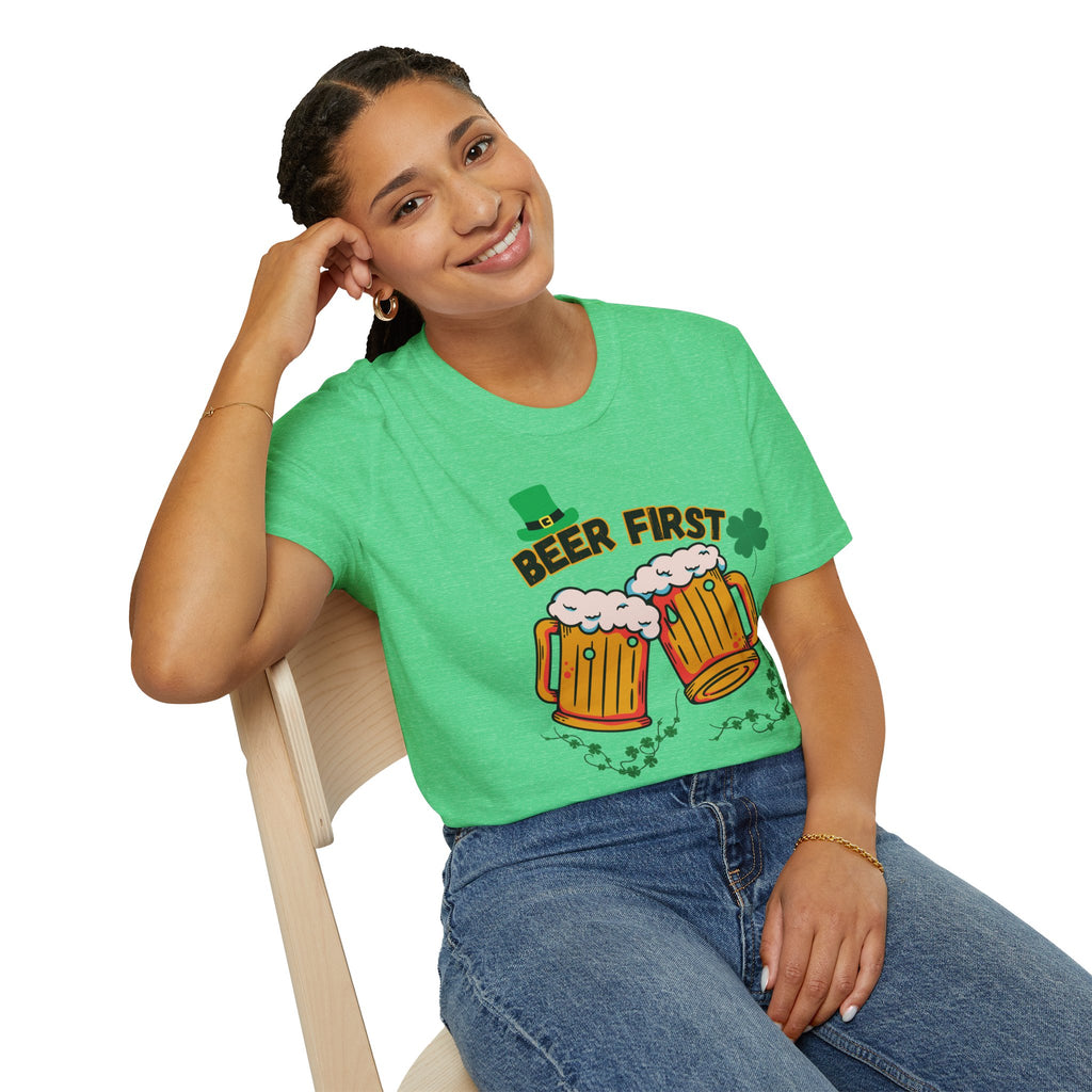 Beer First T-Shirt — St. Patrick's Day Beer Mug Tee