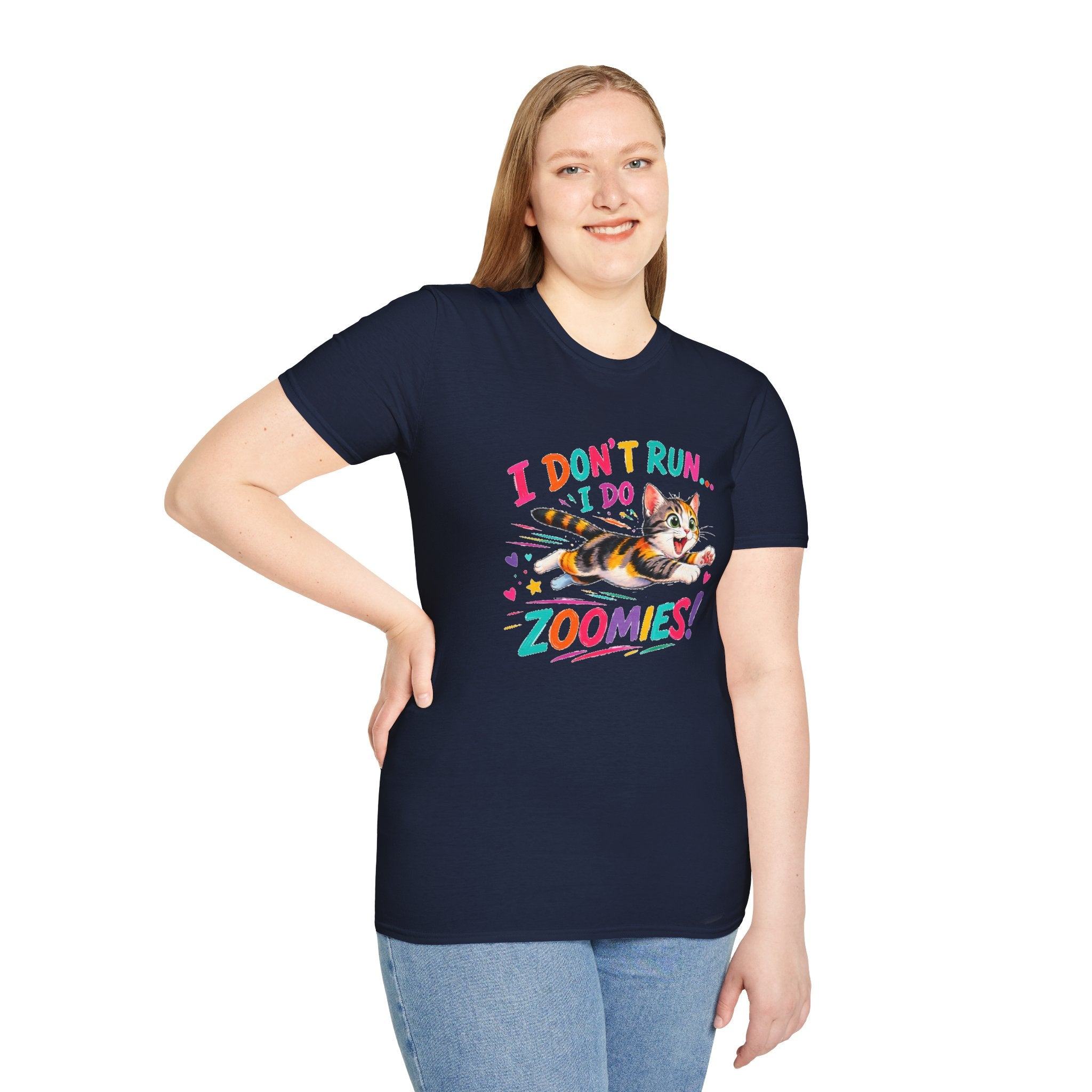 I Don’t Run… I Do—Cute Calico Cat T-Shirt