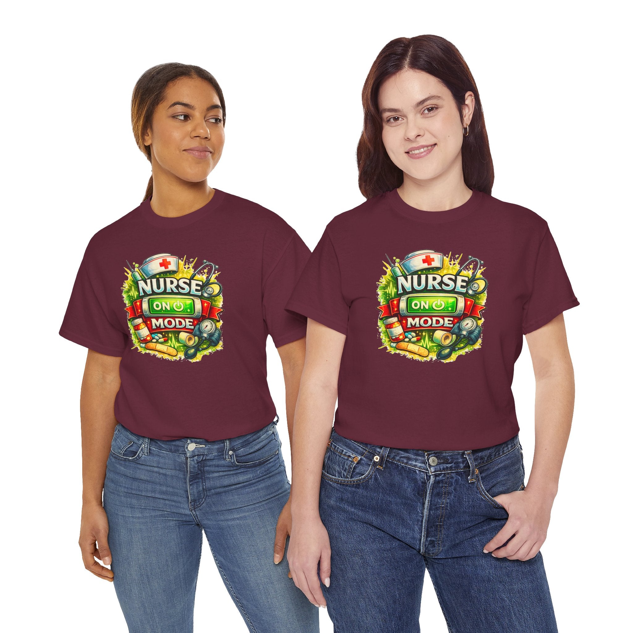 Nurse On Mode T-Shirt — Graphic Nursing Tee for Nurses & Healthcare Workers