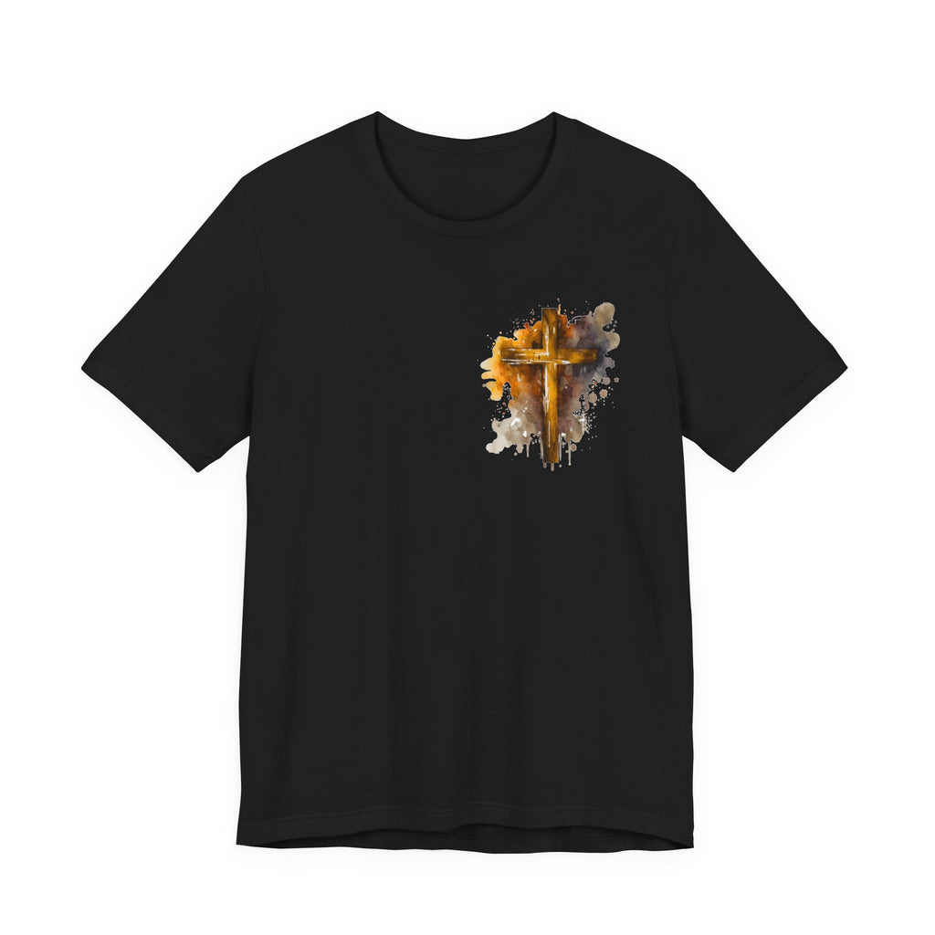 Christian Cross T-Shirt, Watercolor Faith Tee, Religious Shirt, Minimalist Christian Gift, Unisex Graphic Tee