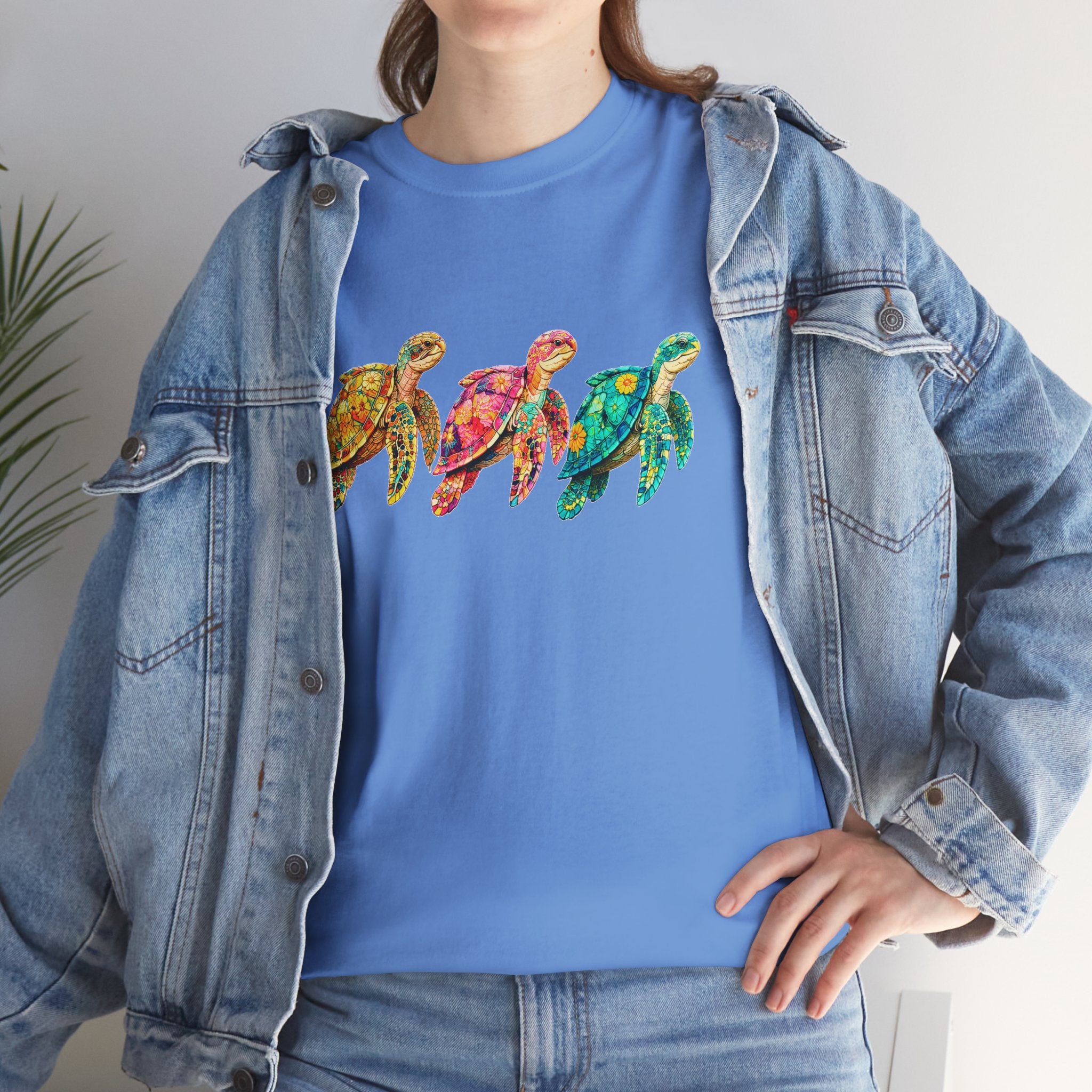 Sea Turtle T-Shirt, Colorful Sea Turtle Tee, Beach Lover Shirt, Ocean Lover Gift, Coastal Graphic Tee, Marine Life Shirt, Summer Vacation Tee