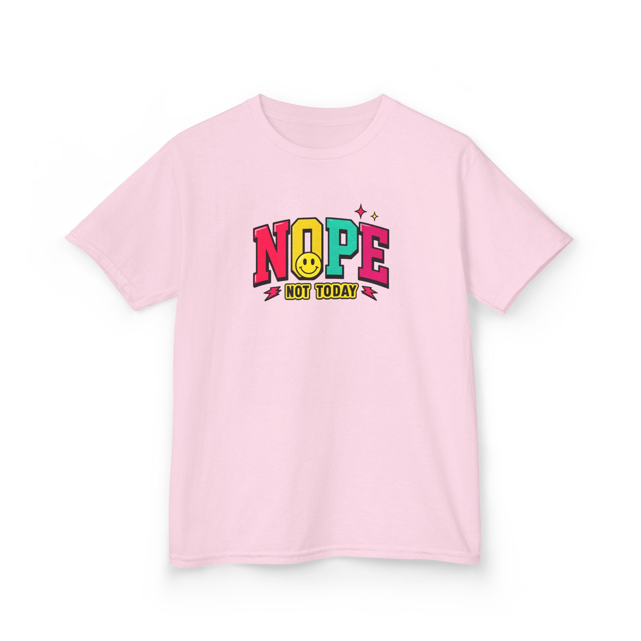 Kids "NOPE Not Today" Graphic Tee — Funny Retro Lettering Kids T-Shirt