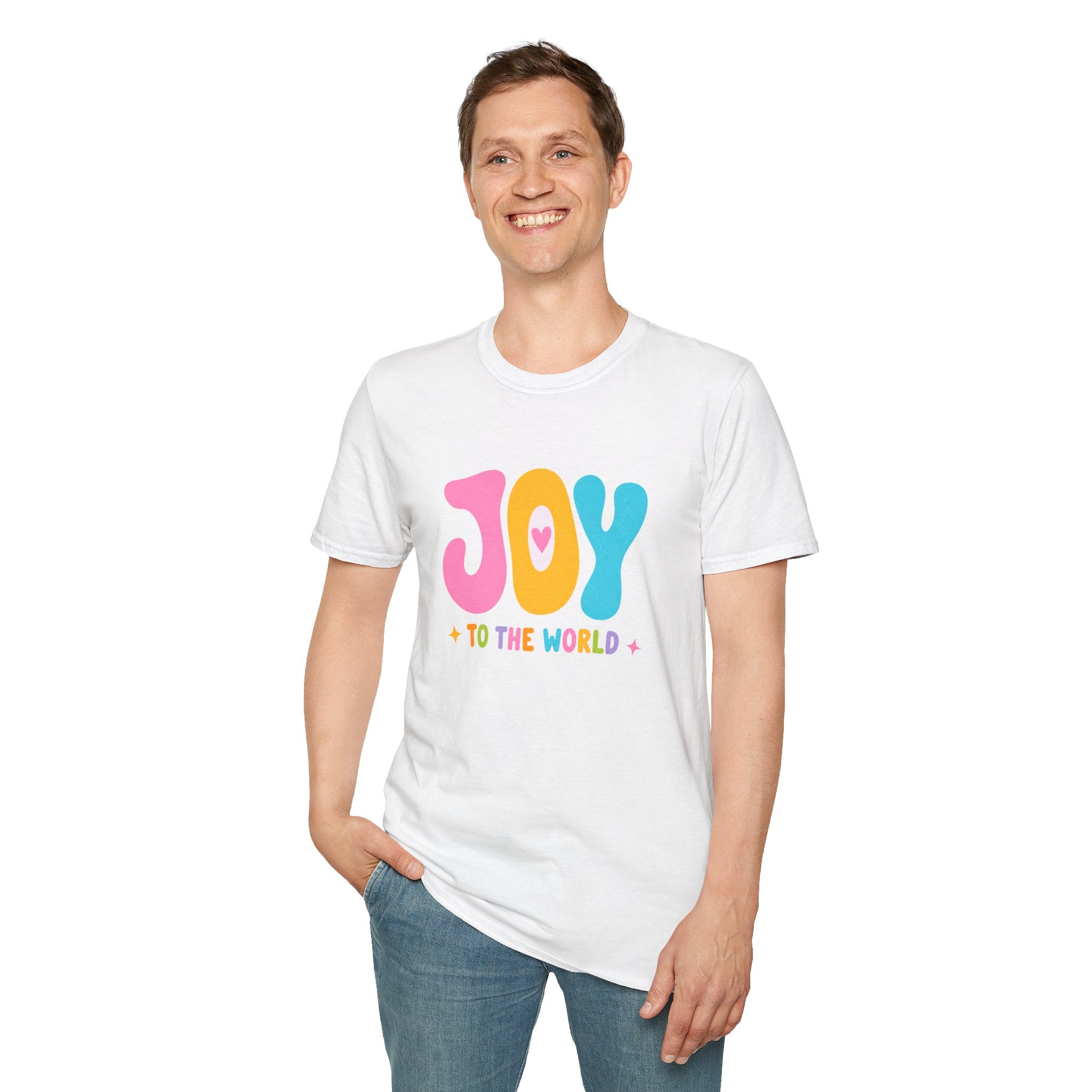 Joy to the World T-Shirt — Colorful Holiday Christmas Tee