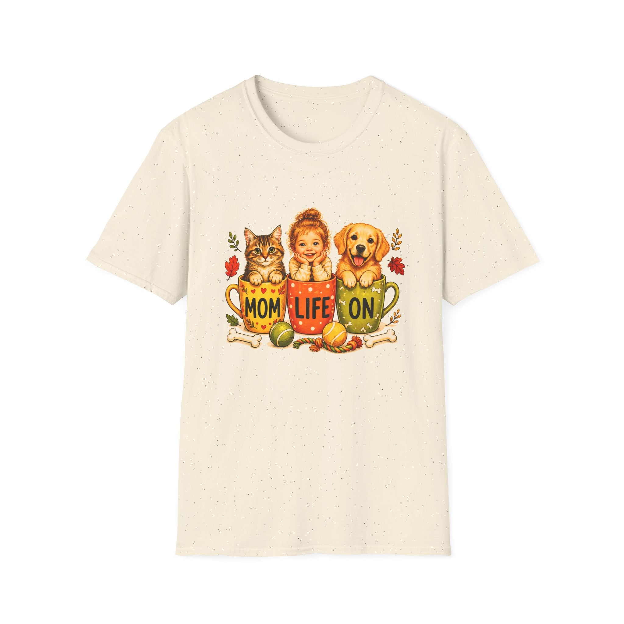 Mom Life Shirt, Dog Cat Mom T-Shirt, Cute Mom Graphic Tee, Pet Lover Shirt, Funny Mom Life Tee, Gift for Mom