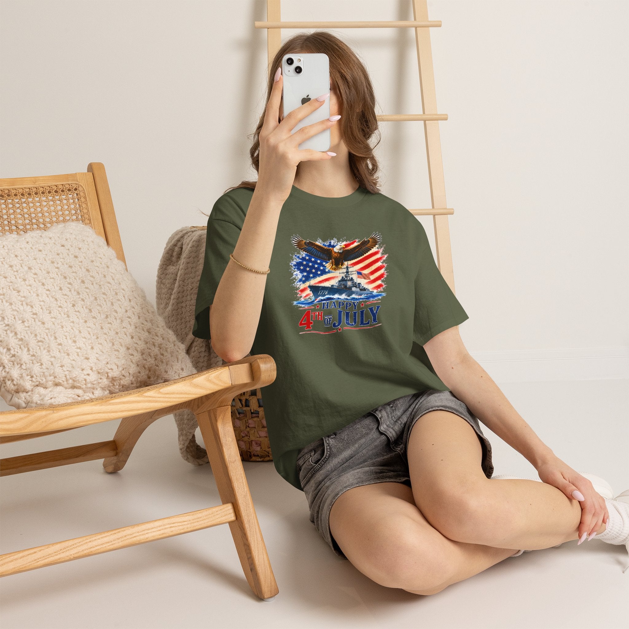 Happy 4th of July Shirt, Patriotic Eagle T-Shirt, American Flag Tee, USA Independence Day Shirt, Freedom Eagle Gift