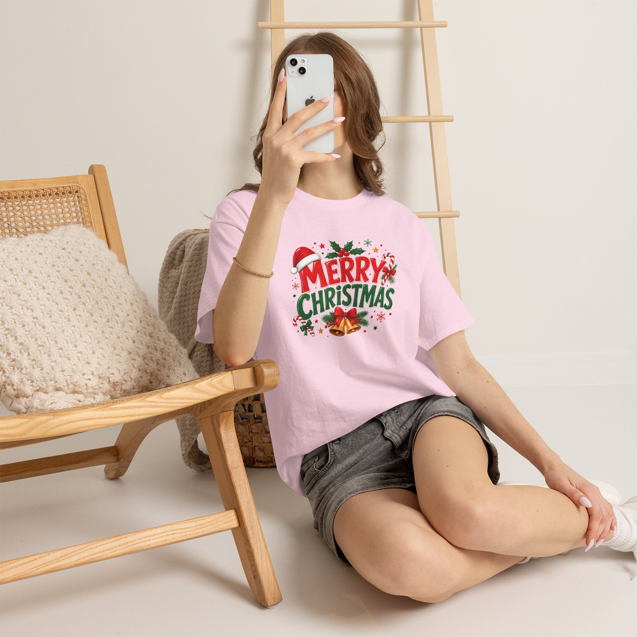 Merry Christmas Shirt, Christmas Graphic Tee, Santa Hat T-Shirt, Holiday Party Shirt, Xmas Gift for Men Women