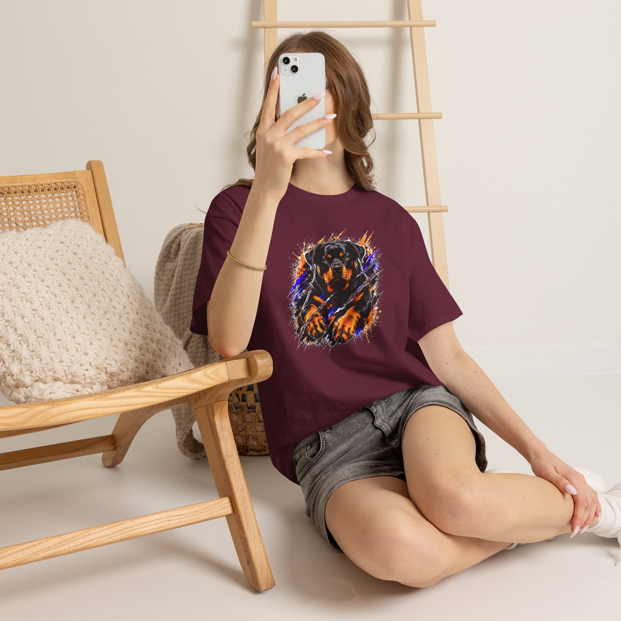 Rottweiler Graphic T-Shirt | Fierce Dog Lover Tee | Bold Rottie Shirt | Gift for Rottweiler Owners