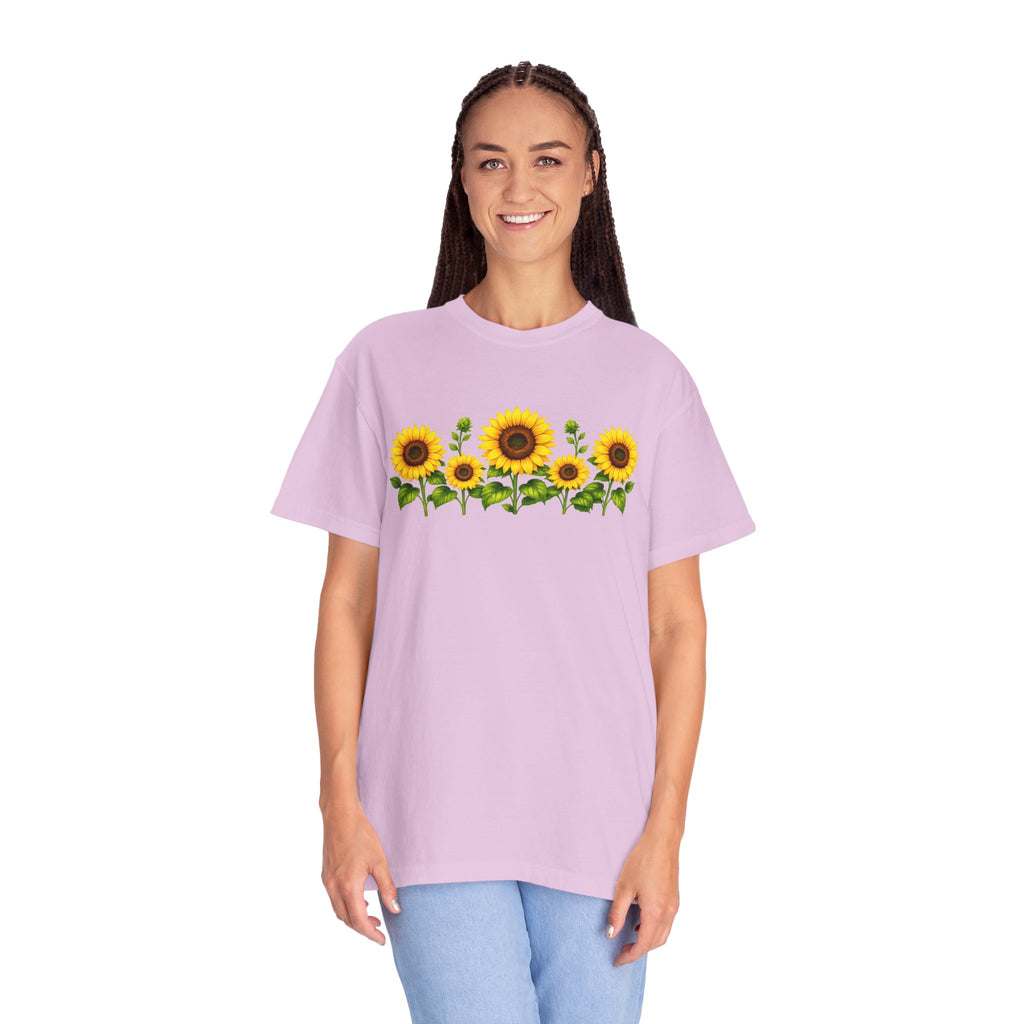 Sunflower Shirt for Women, Sunflower T-Shirt, Floral Graphic Tee, Botanical Shirt, Wildflower Tee, Comfort Colors 1717