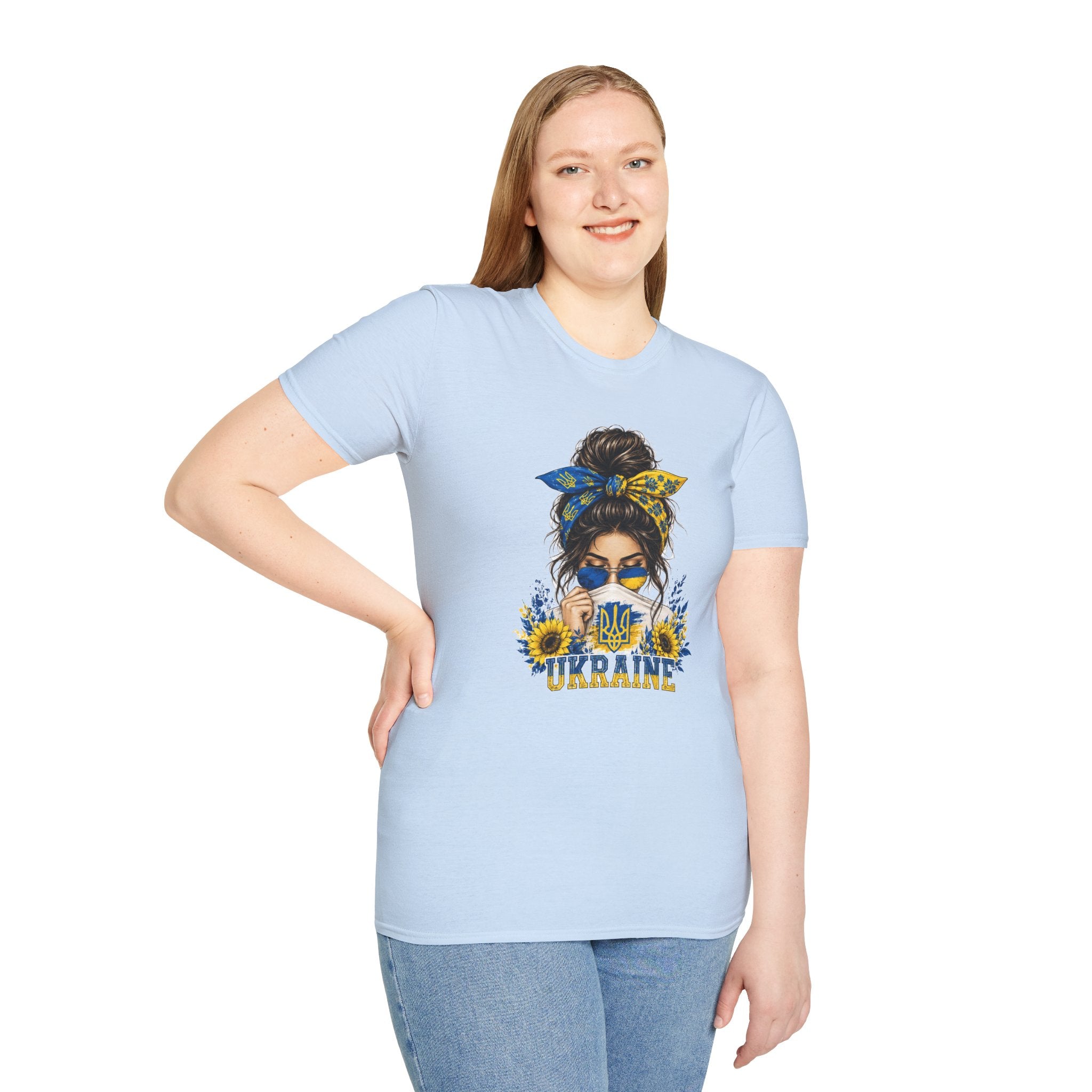 Ukraine Sunflower Bandana T-Shirt — Stylish Patriotic Graphic Tee