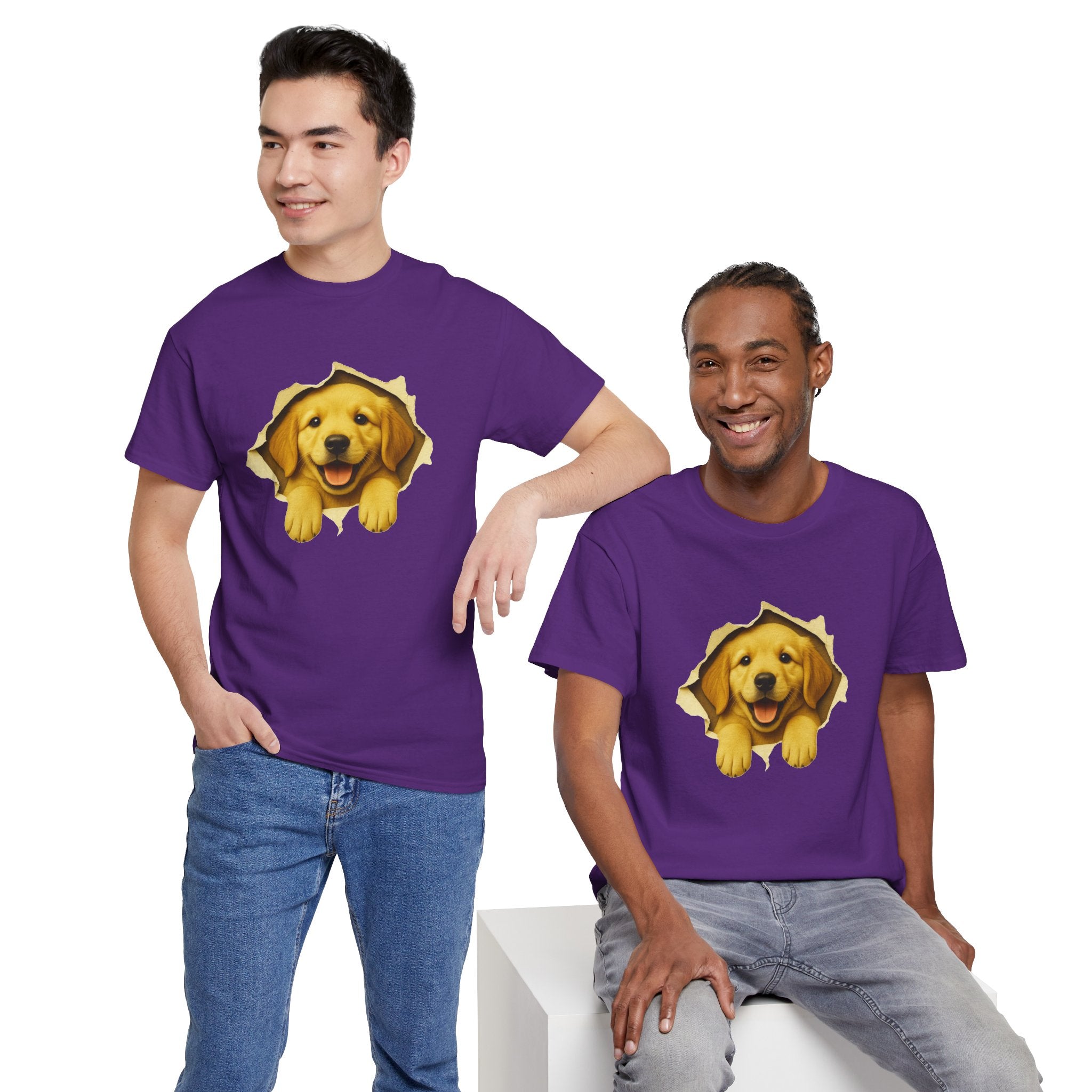Golden Retriever Peekaboo Shirt, Cute Dog Lover T-Shirt, Funny Puppy Tee, Golden Retriever Gift, Pet Lover Graphic Shirt