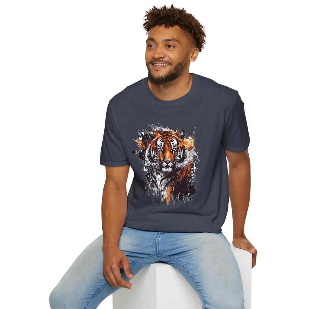 Tiger Graphic T-Shirt, Tiger Head Shirt, Wild Tiger Tee, Wildlife Animal Shirt, Artistic Tiger Portrait Tee