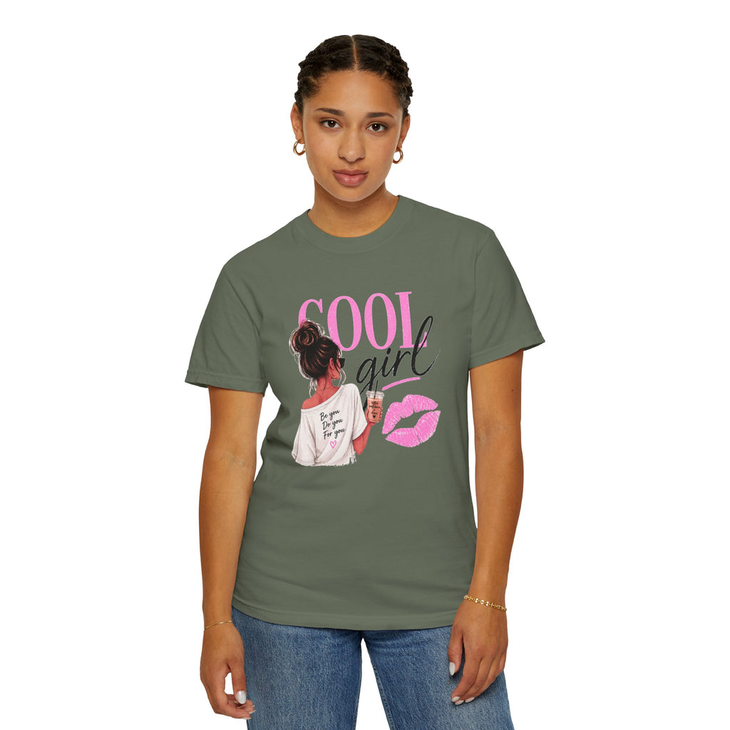 Cool Girl Graphic T‑Shirt — Pink Lip Print Casual Tee