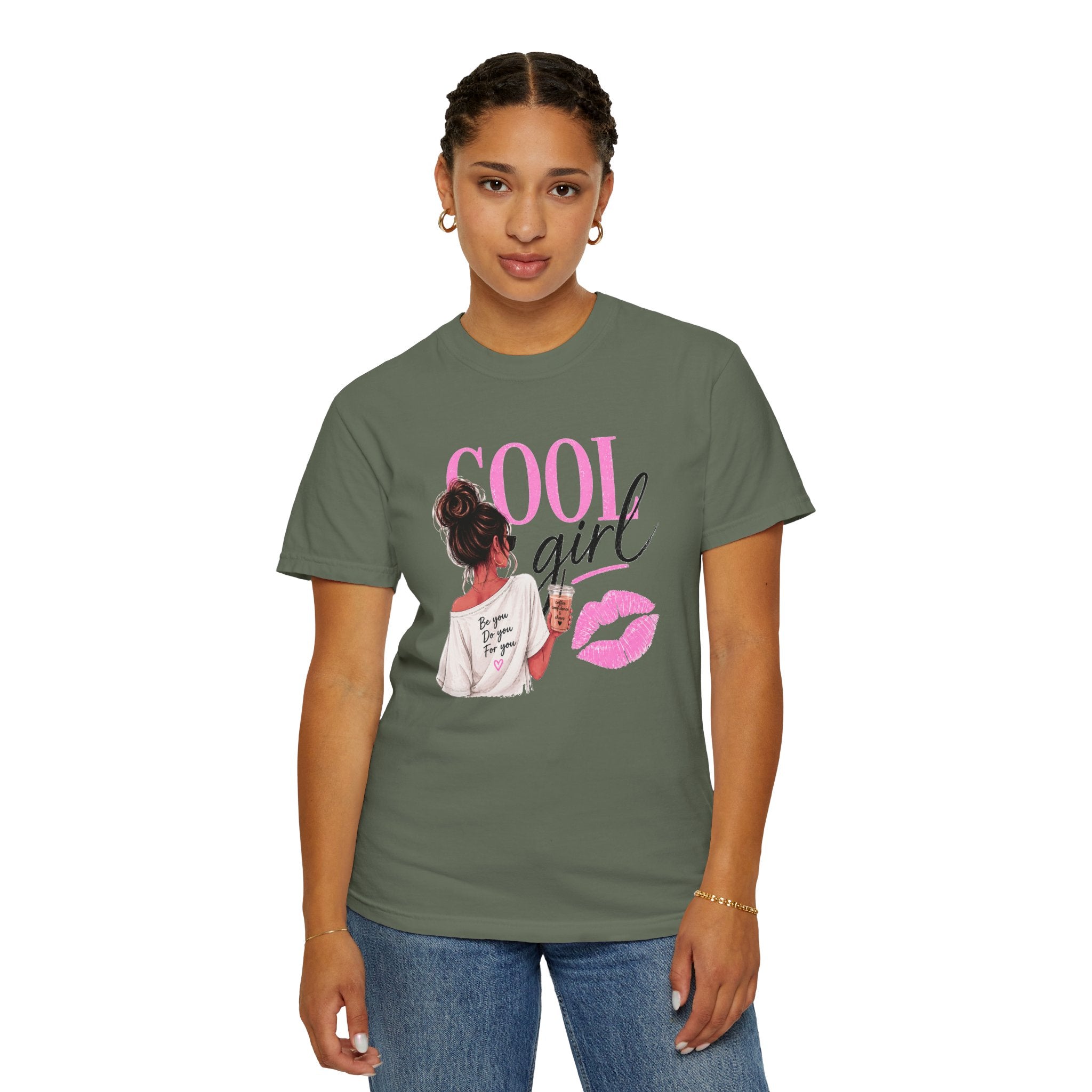 Cool Girl Graphic T‑Shirt — Pink Lip Print Casual Tee