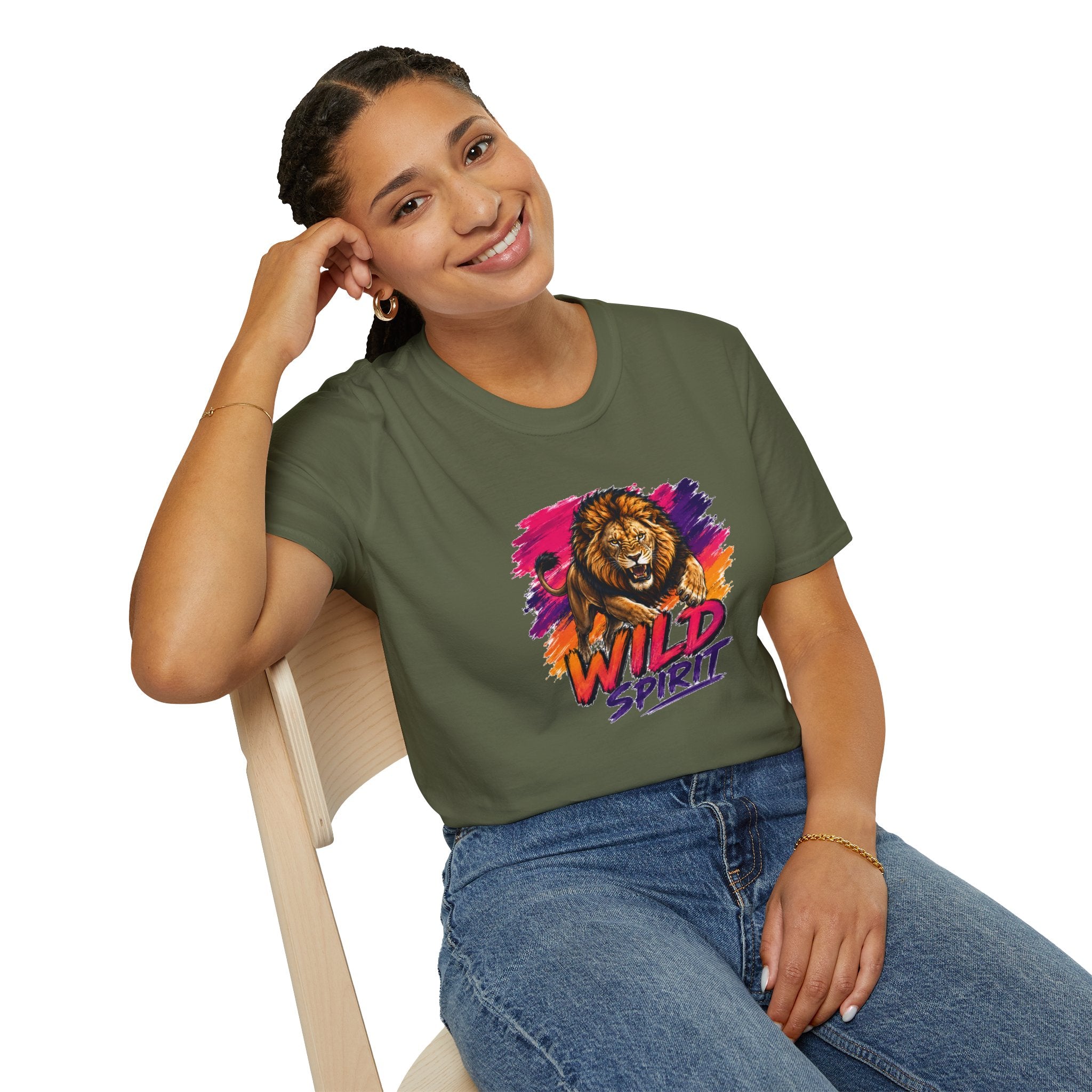 Lion T Shirt, Wild Spirit Shirt, Lion Graphic Tee, Animal Lover Shirt, Wildlife Shirt, Unisex T Shirt, Nature Gift