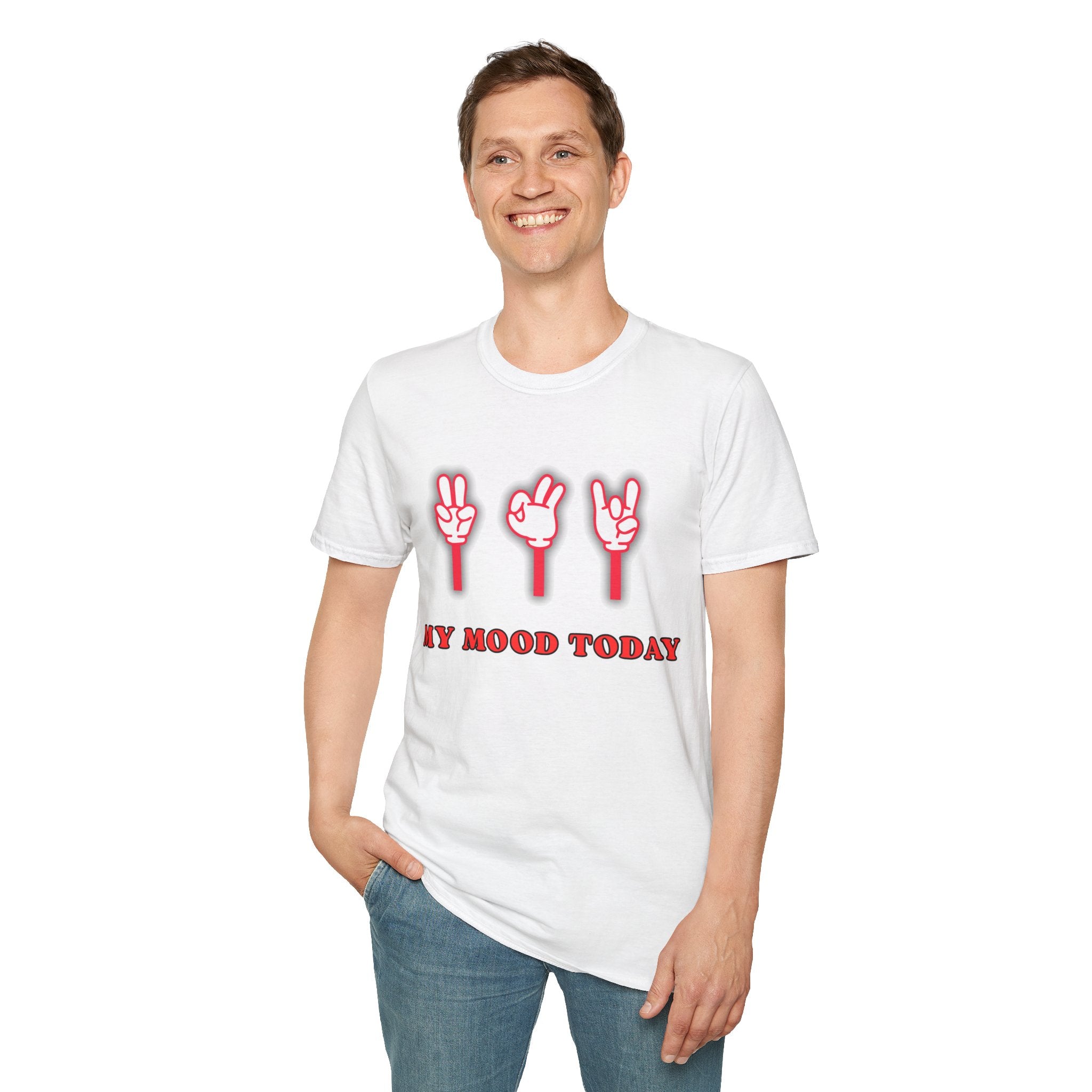 My Mood Today T-Shirt, Funny Graphic Tee, Cool Hand Signs Shirt, Unisex Casual Tee, Trendy Streetwear Gift