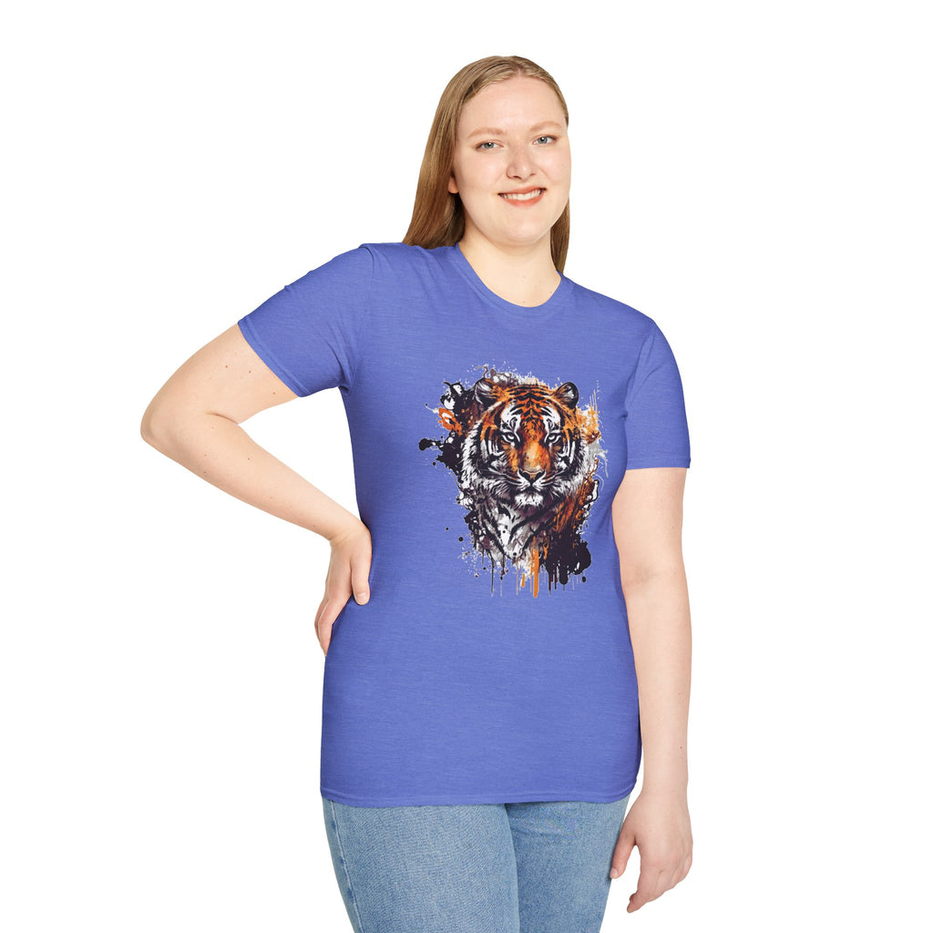 Tiger Graphic T-Shirt, Tiger Head Shirt, Wild Tiger Tee, Wildlife Animal Shirt, Artistic Tiger Portrait Tee