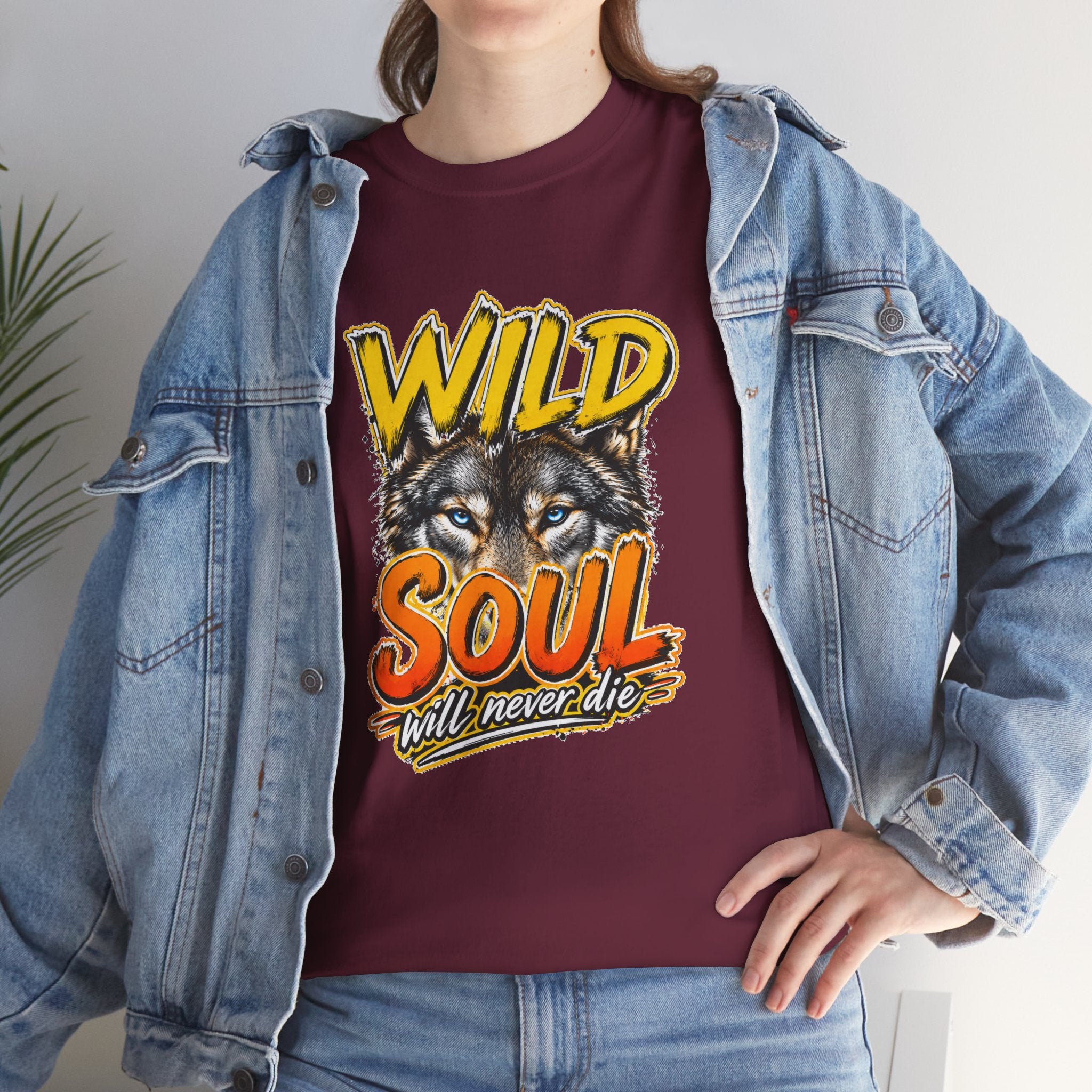 Wolf 'Wild Soul' Graphic Tee – Bold Wildlife Shirt for Nature Lovers