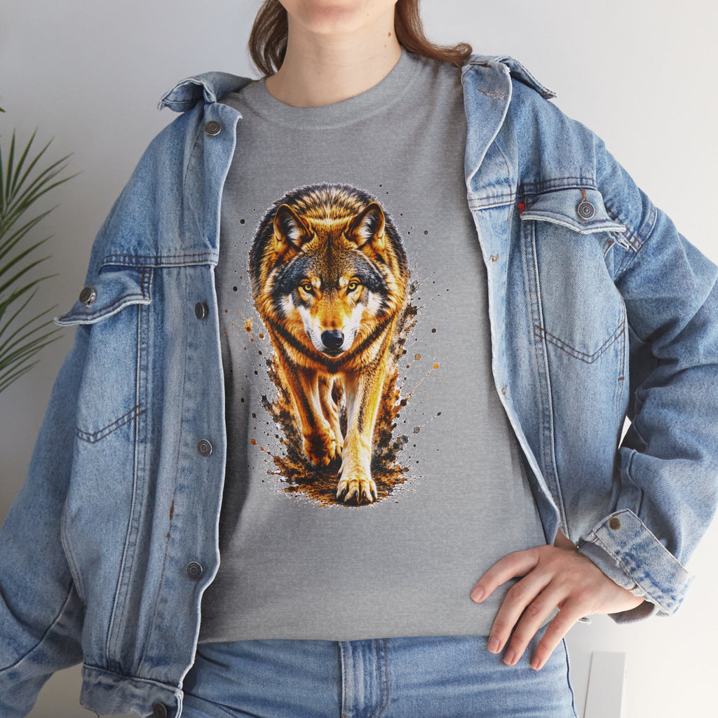Wolf Graphic T-Shirt, Majestic Wolf Tee, Wildlife Animal Shirt, Unisex Nature Graphic Tee, Wolf Lover Gift, Forest Wolf Shirt