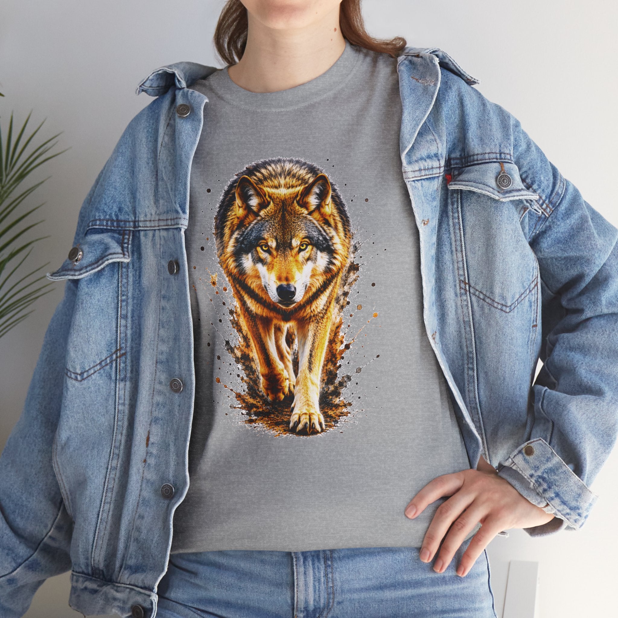 Wolf Graphic T-Shirt, Majestic Wolf Tee, Wildlife Animal Shirt, Unisex Nature Graphic Tee, Wolf Lover Gift, Forest Wolf Shirt