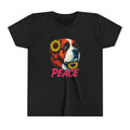 Youth Tee — Saint Bernard Dog with Sunflowers "Peace" Graphic