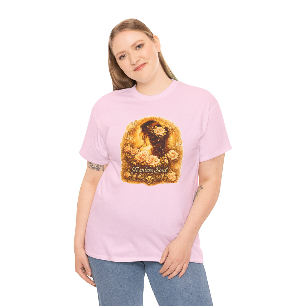 Fearless Soul Shirt, Vintage Floral Woman Tee, Feminine Aesthetic T-Shirt, Boho Graphic Tee, Cottagecore Shirt, Romantic Floral Shirt
