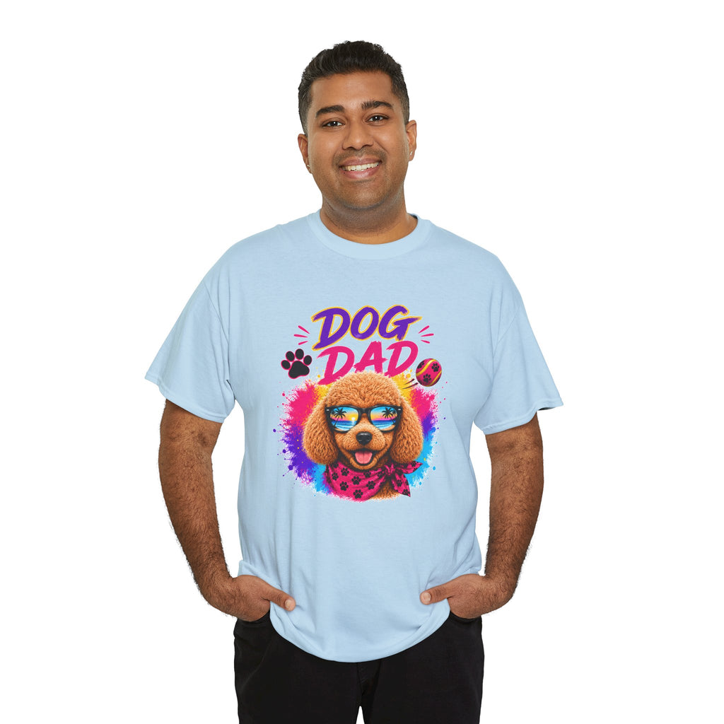 Dog Dad Poodle T-Shirt | Funny Dog Dad Gift | Colorful Retro Poodle Shirt | Dog Lover Gift | Unisex Graphic Tee