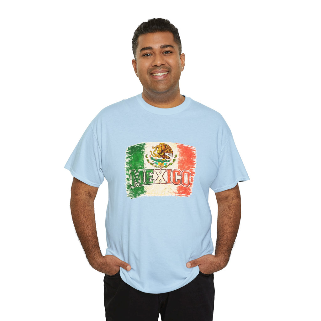 Mexico Flag Vintage T-Shirt — Distressed Mexican Emblem Tee