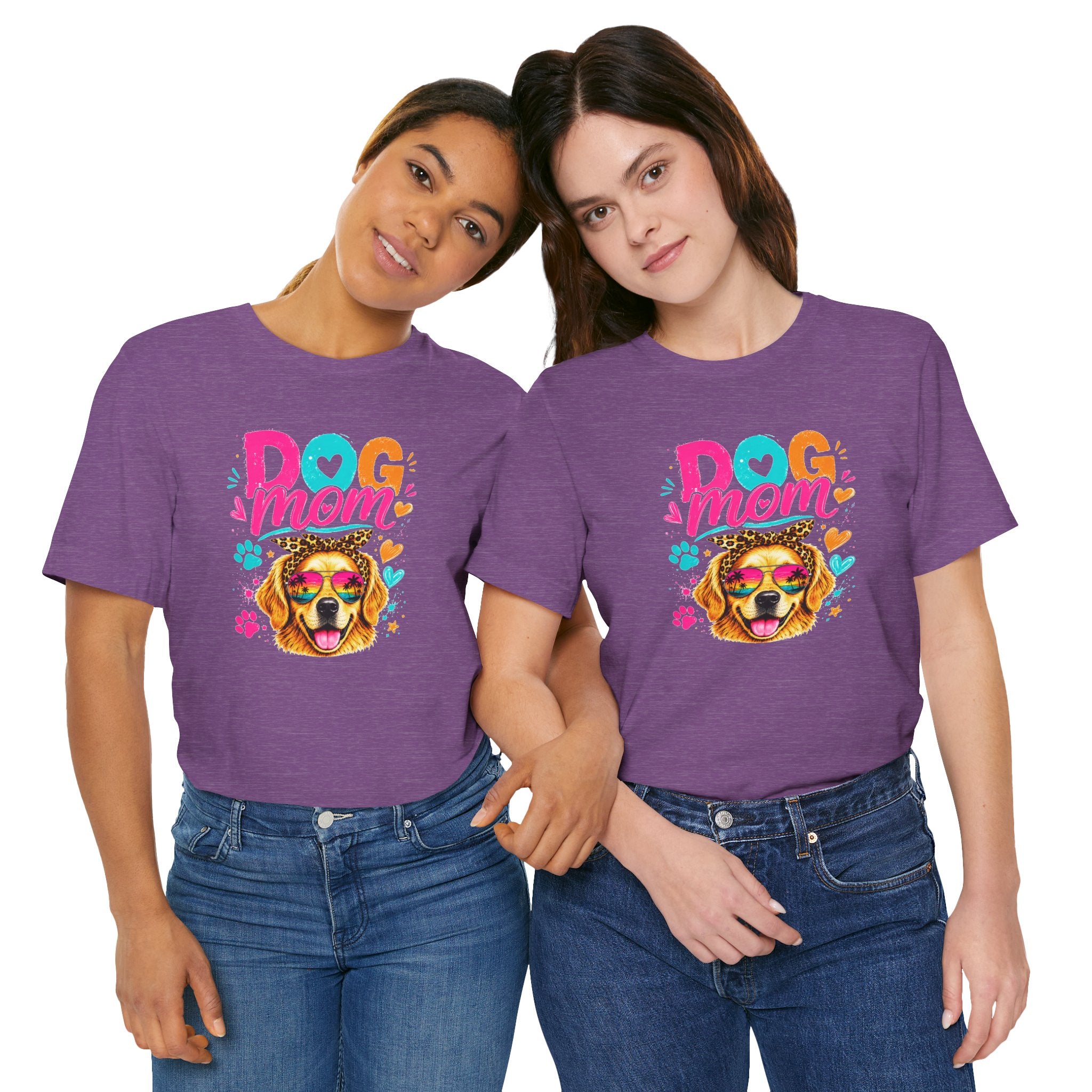 Dog Mom T-Shirt | Golden Retriever Shirt | Funny Dog Mom Gift | Colorful Retro Dog Lover Tee | Unisex Graphic T-Shirt
