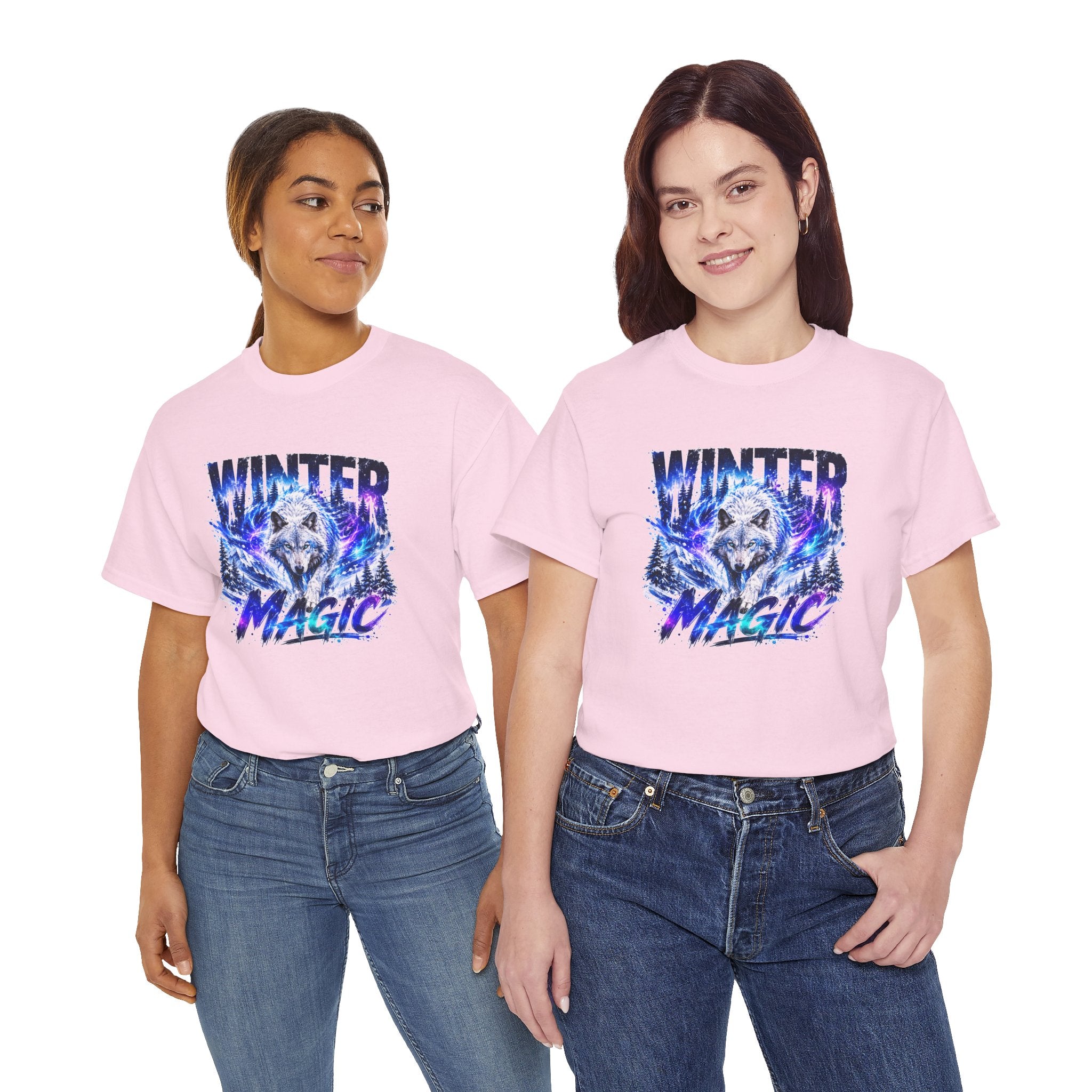 Wolf T Shirt, Winter Wolf Shirt, Wolf Lover Gift, Snowy Wolf Tee, Winter Magic Shirt, Wildlife Graphic Tee, Unisex Wolf Shirt