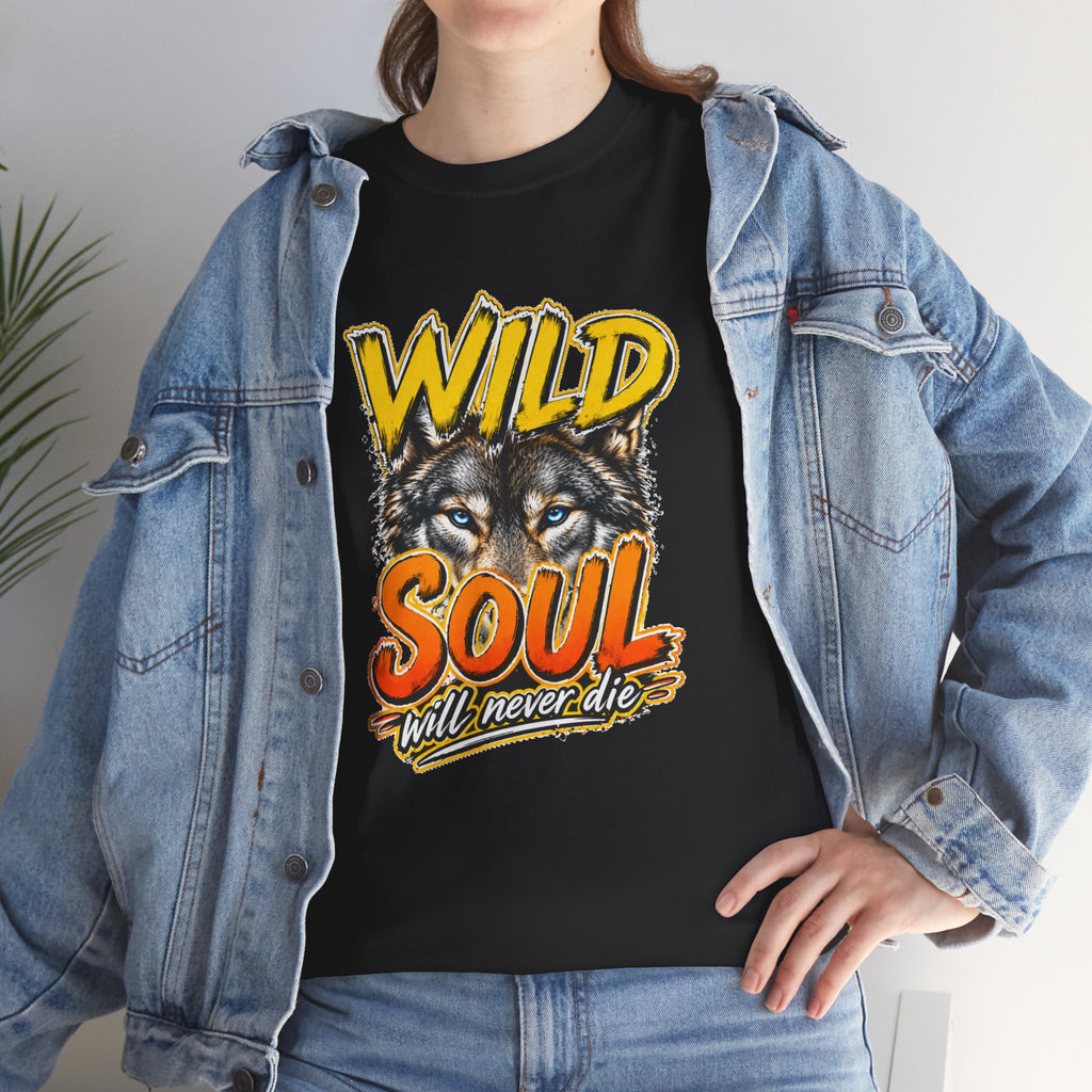 Wolf 'Wild Soul' Graphic Tee – Bold Wildlife Shirt for Nature Lovers