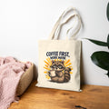 Tote Bag — Coffee First, Work Maybe Raccoon Canvas Tote