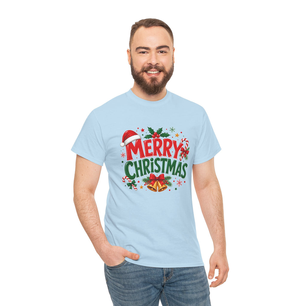 Merry Christmas Shirt, Christmas Graphic Tee, Santa Hat T-Shirt, Holiday Party Shirt, Xmas Gift for Men Women